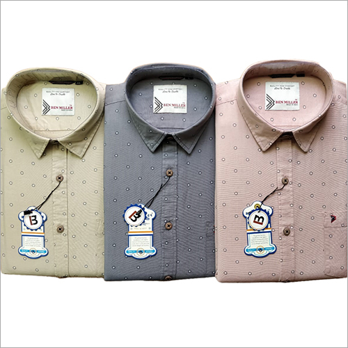 Pink Mens Cotton Formal Shirt