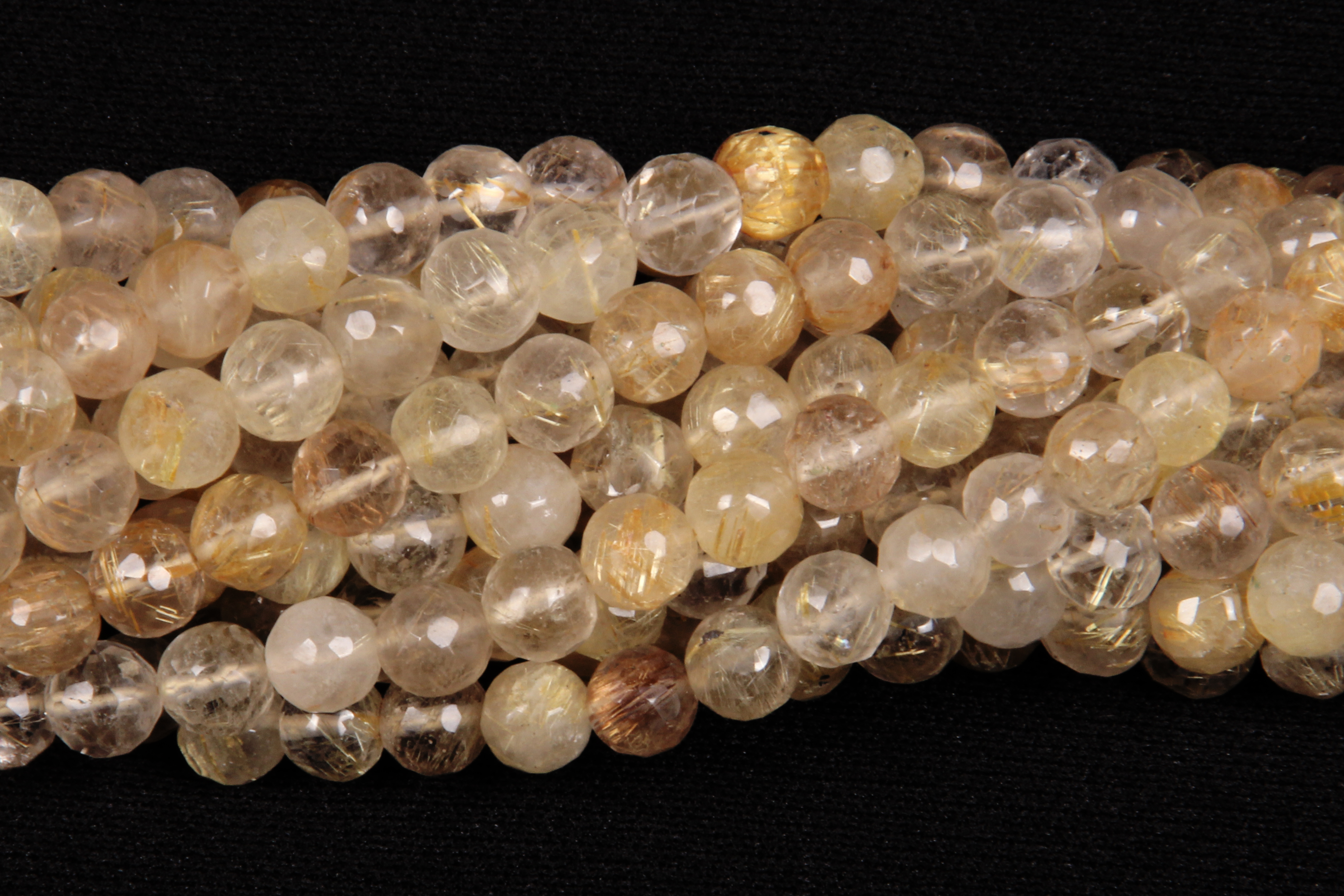 Golden Rutile Quartz Beads