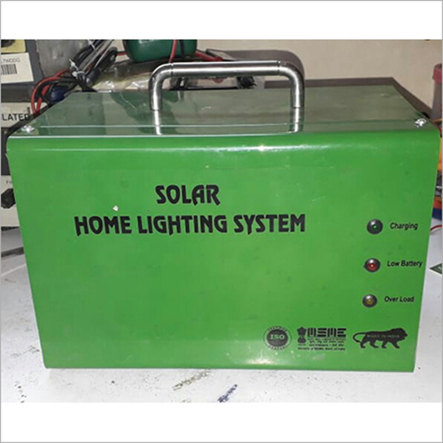 Home Lighting System - Metal, 12x10x8 Inches | 10W Solar Panel, 12V 10Ah Battery, 4x5W LED Lights, DC Output