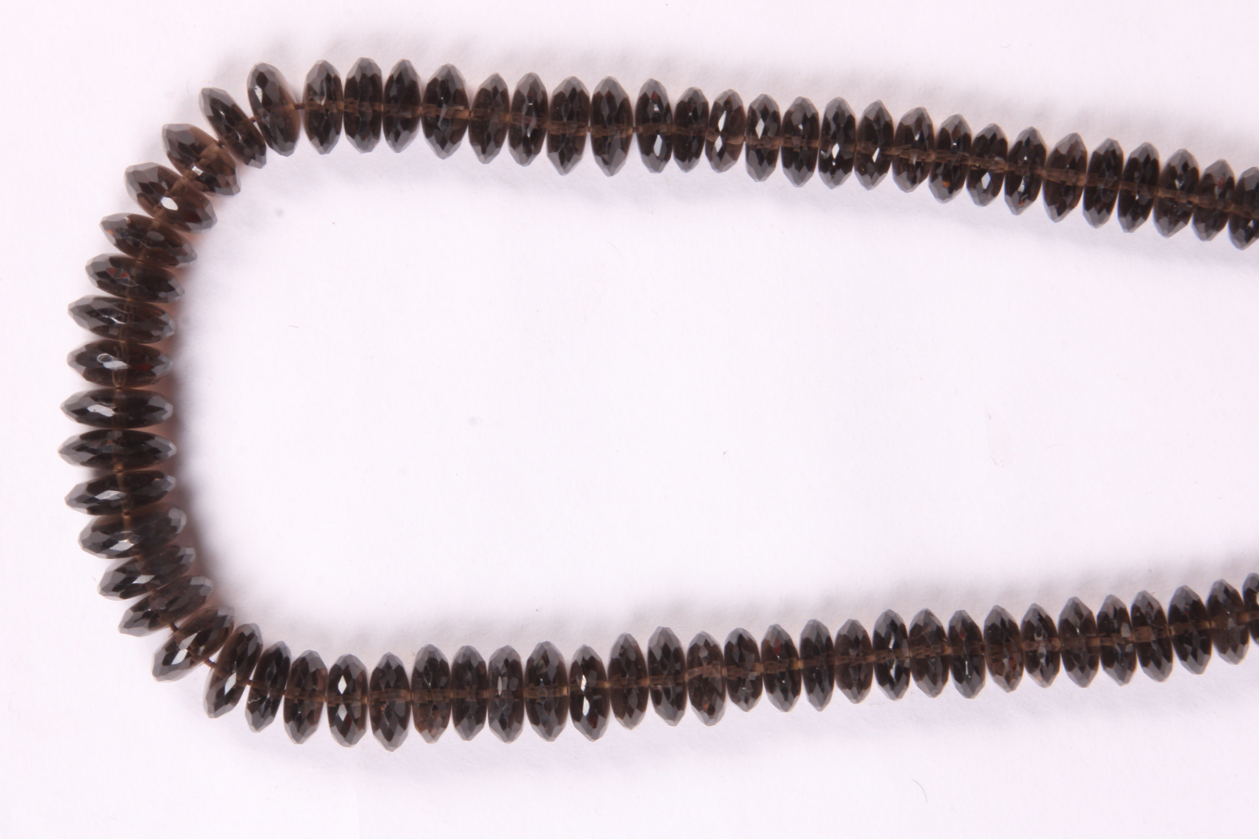 Smoky Quartz German Cut Beads
