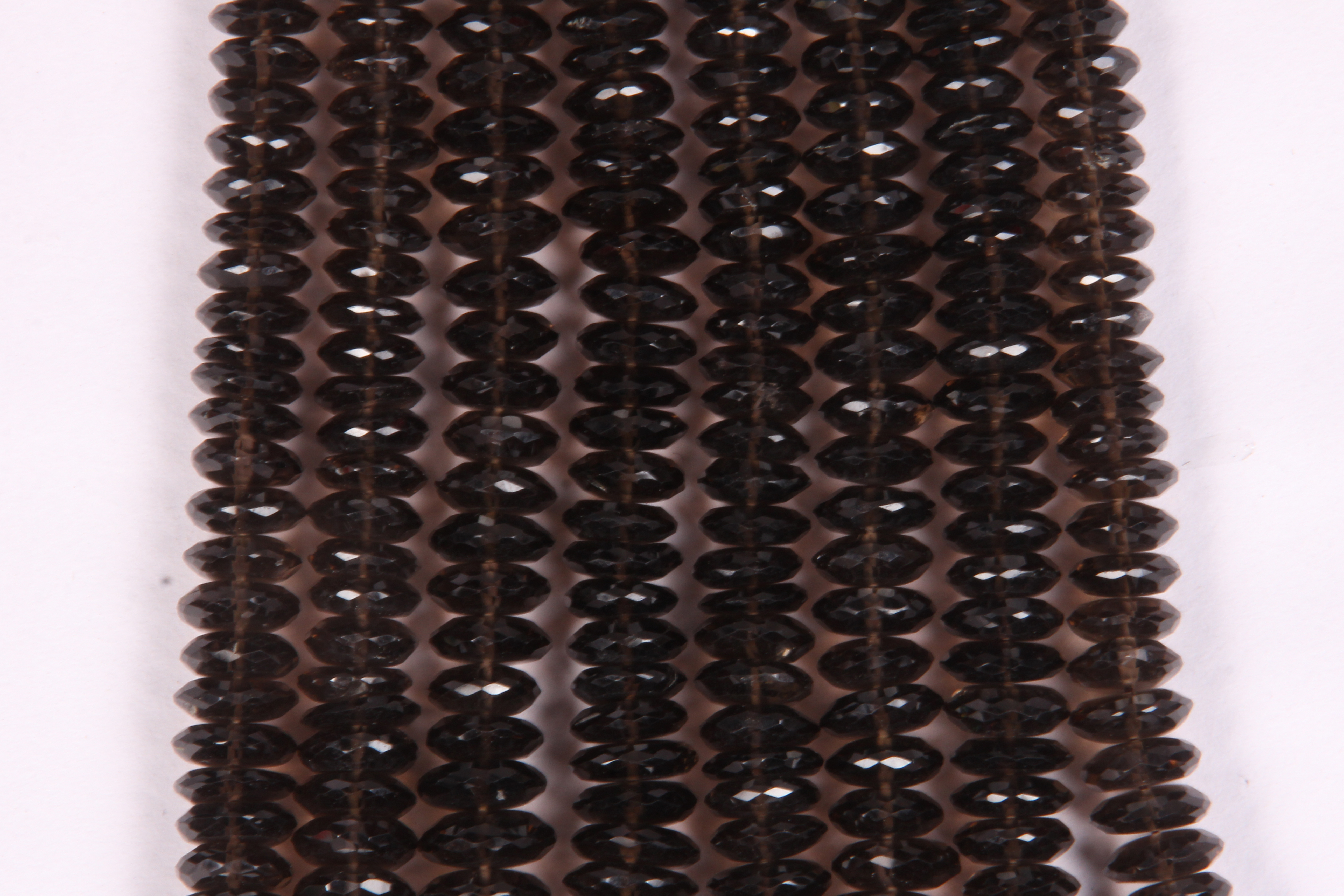 Smoky Quartz German Cut Beads