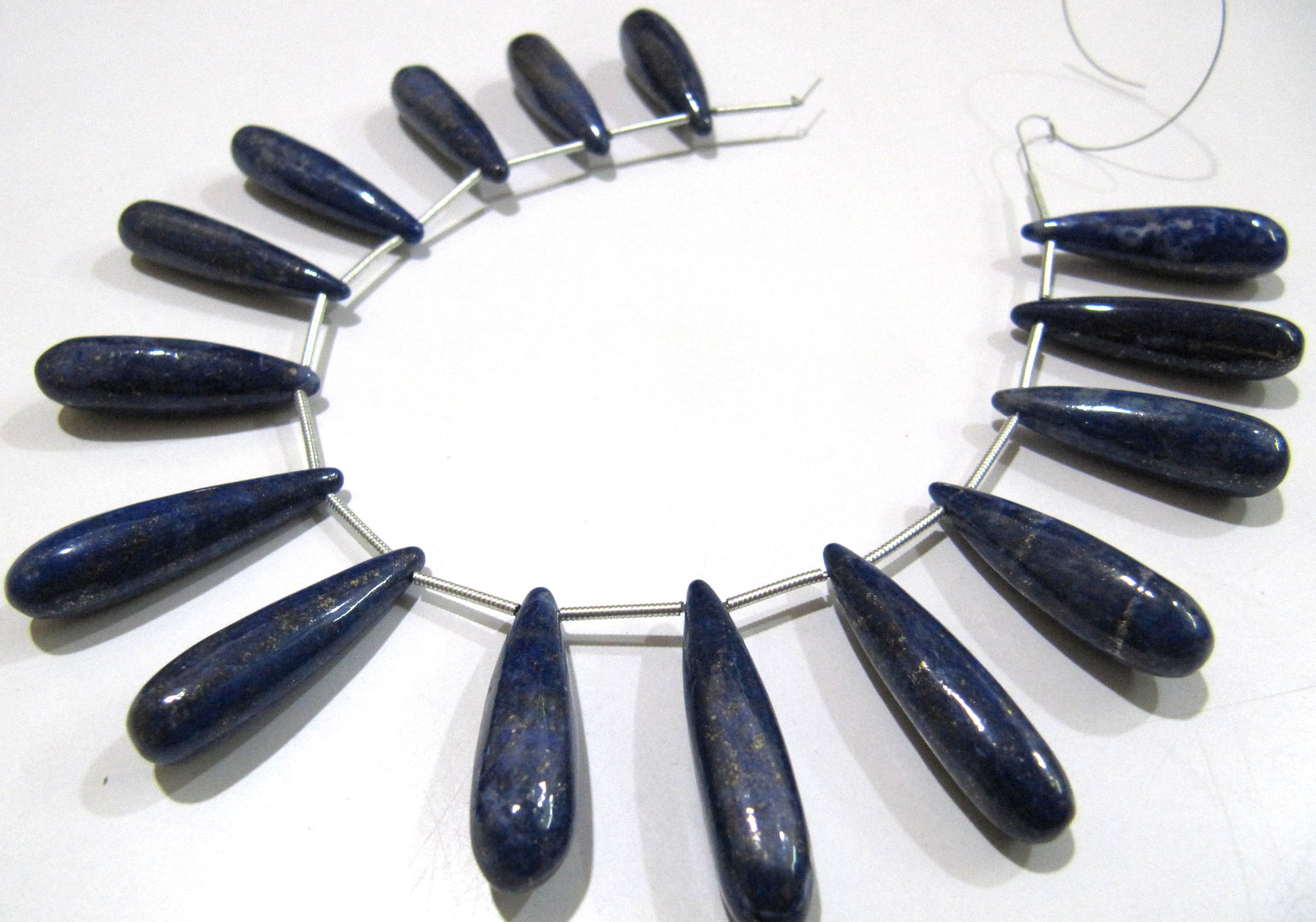 Natural Lapis Lazuli Long Tear Drop Plain Smooth Beads Size Approximately 1 Inch Long