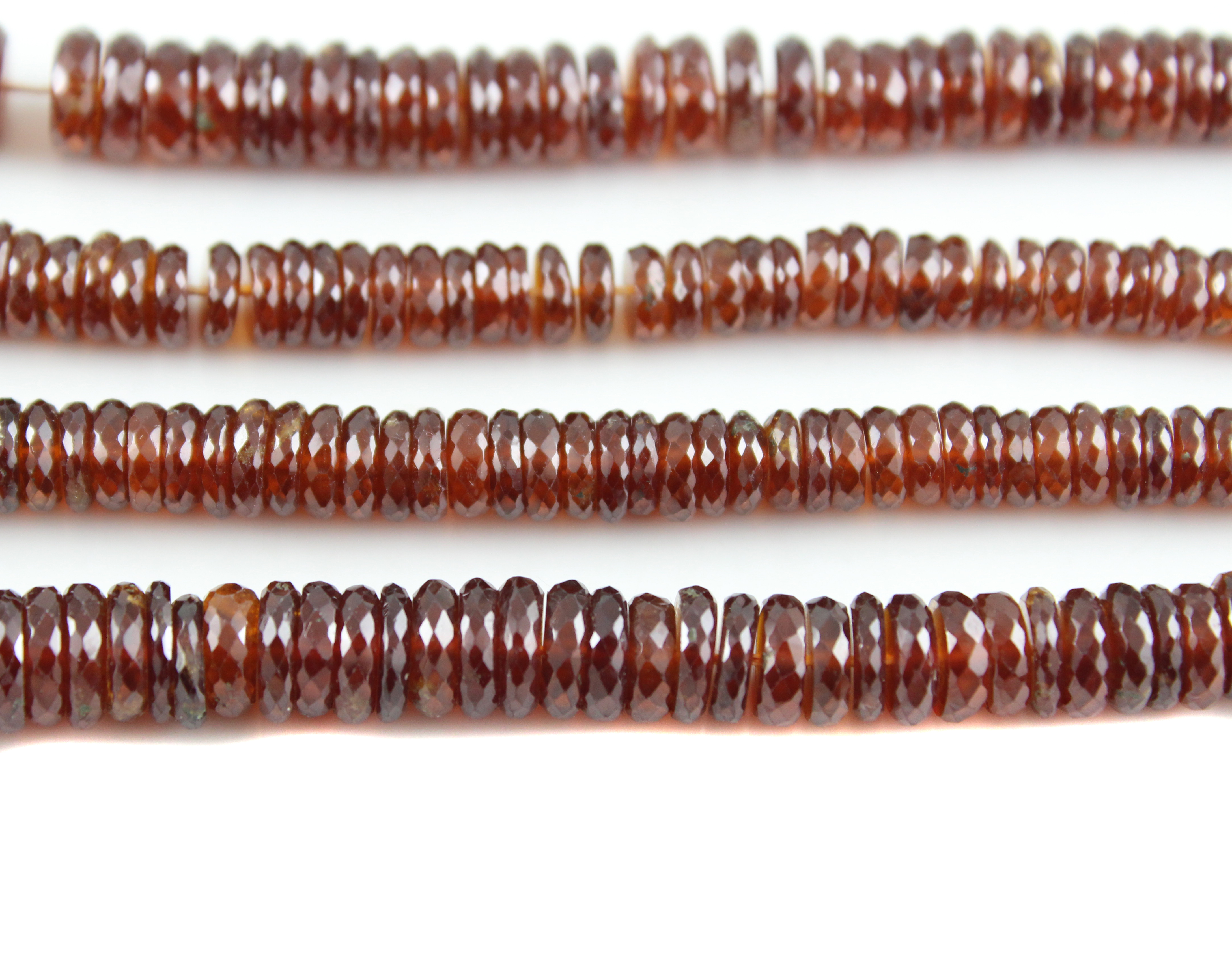 Hessonite Garnet Plain Tyre Beads