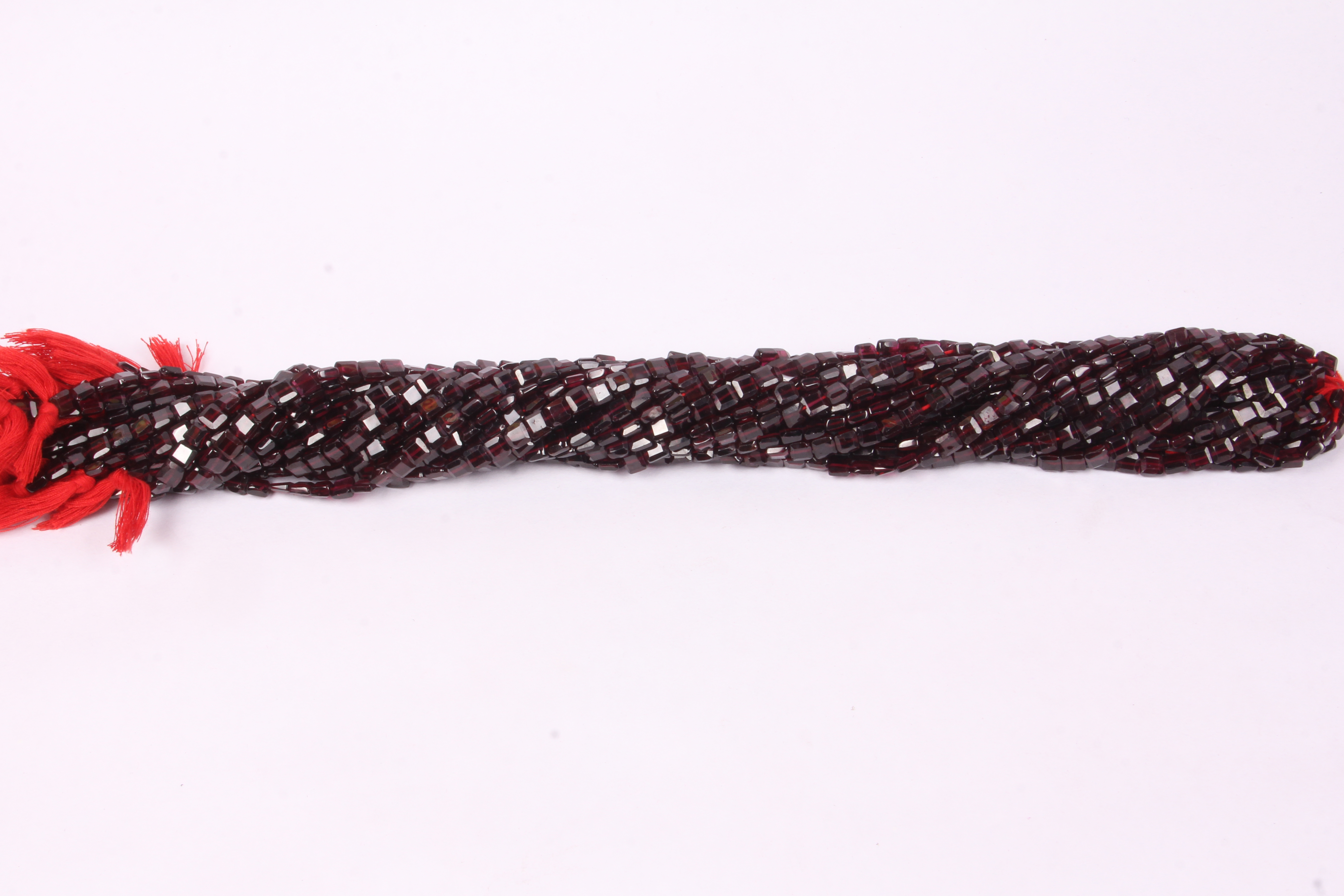 Garnet Square Beads