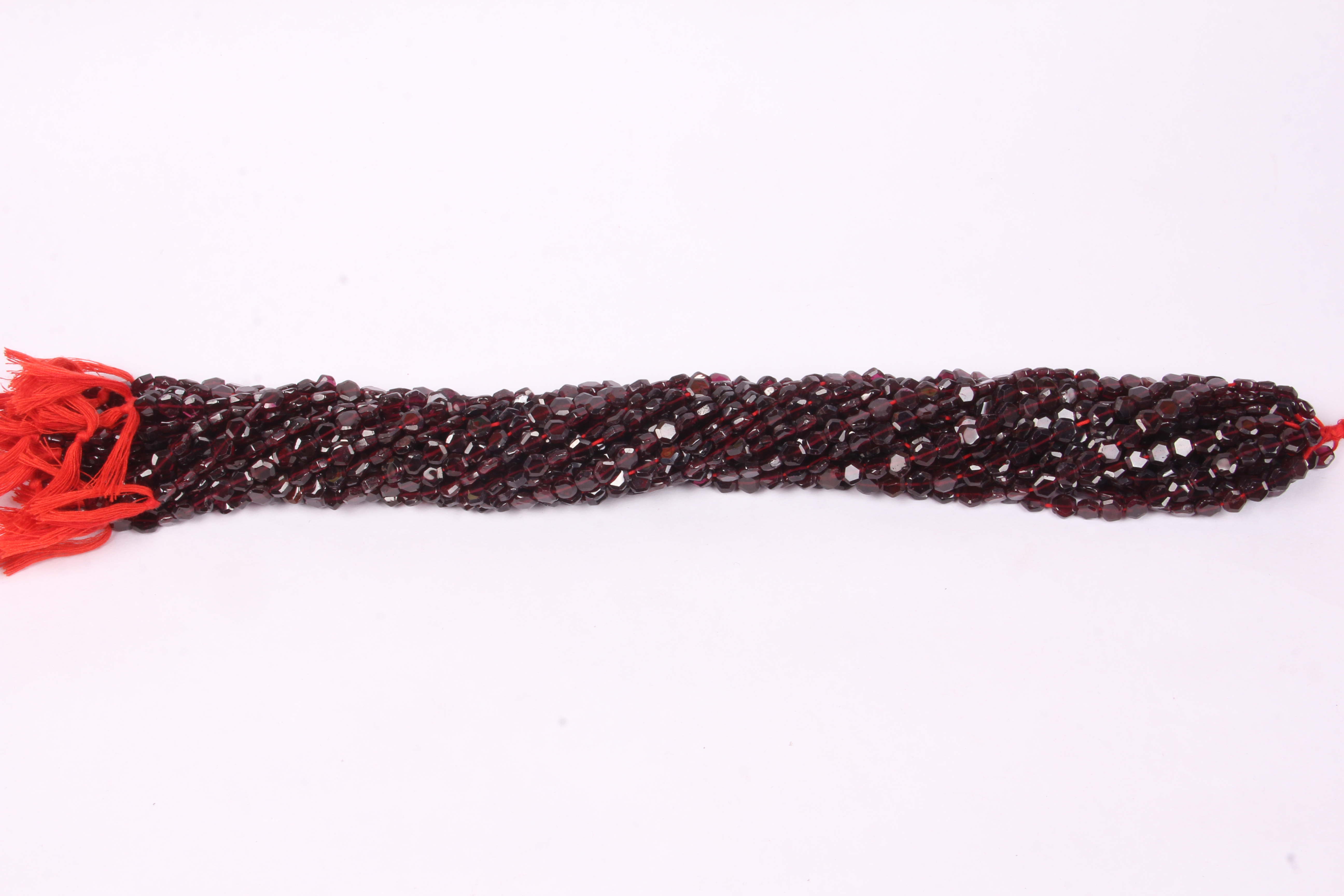 Garnet Hexagoan Beads
