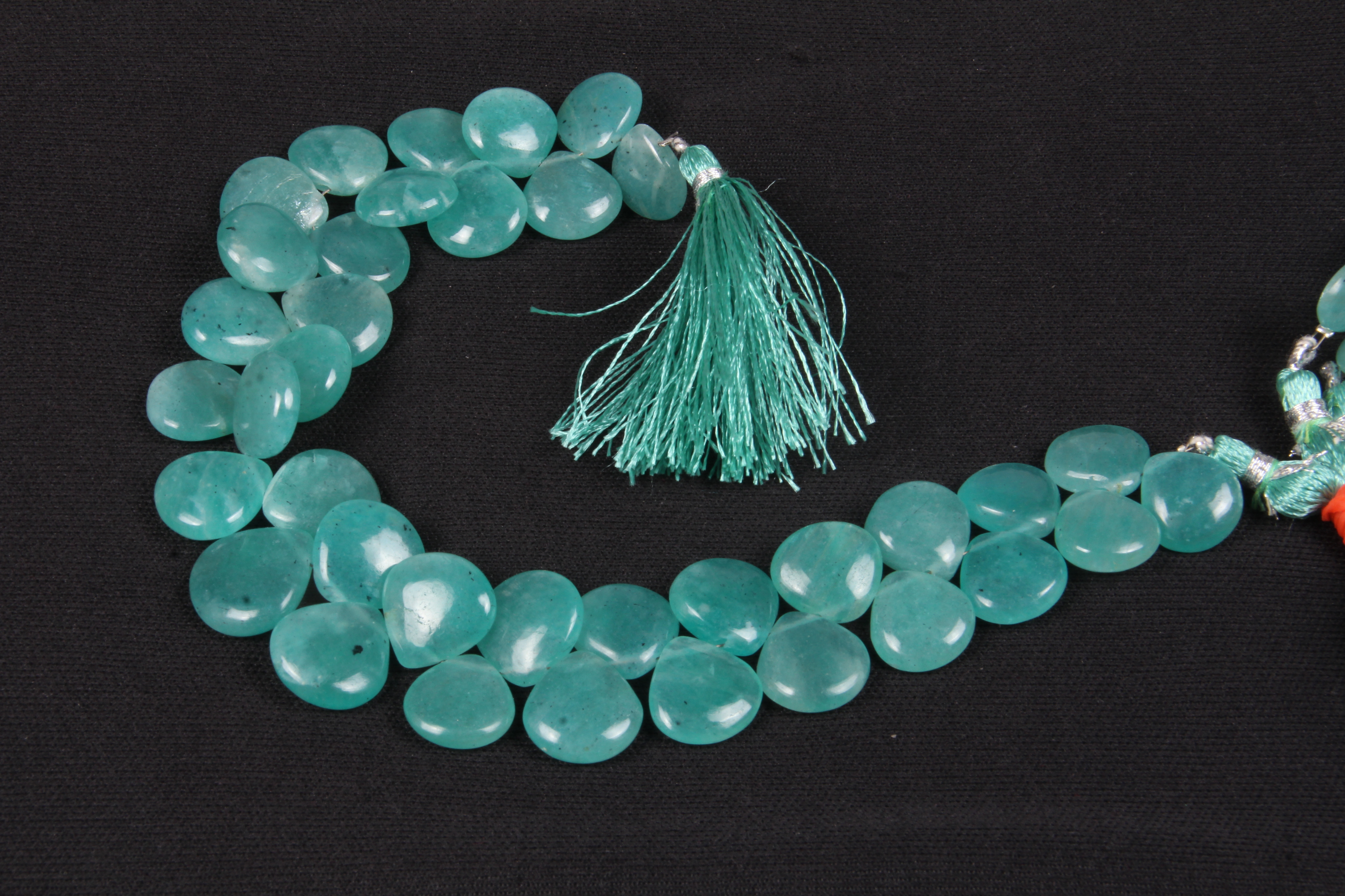 Amazonite Heart Layout Beads