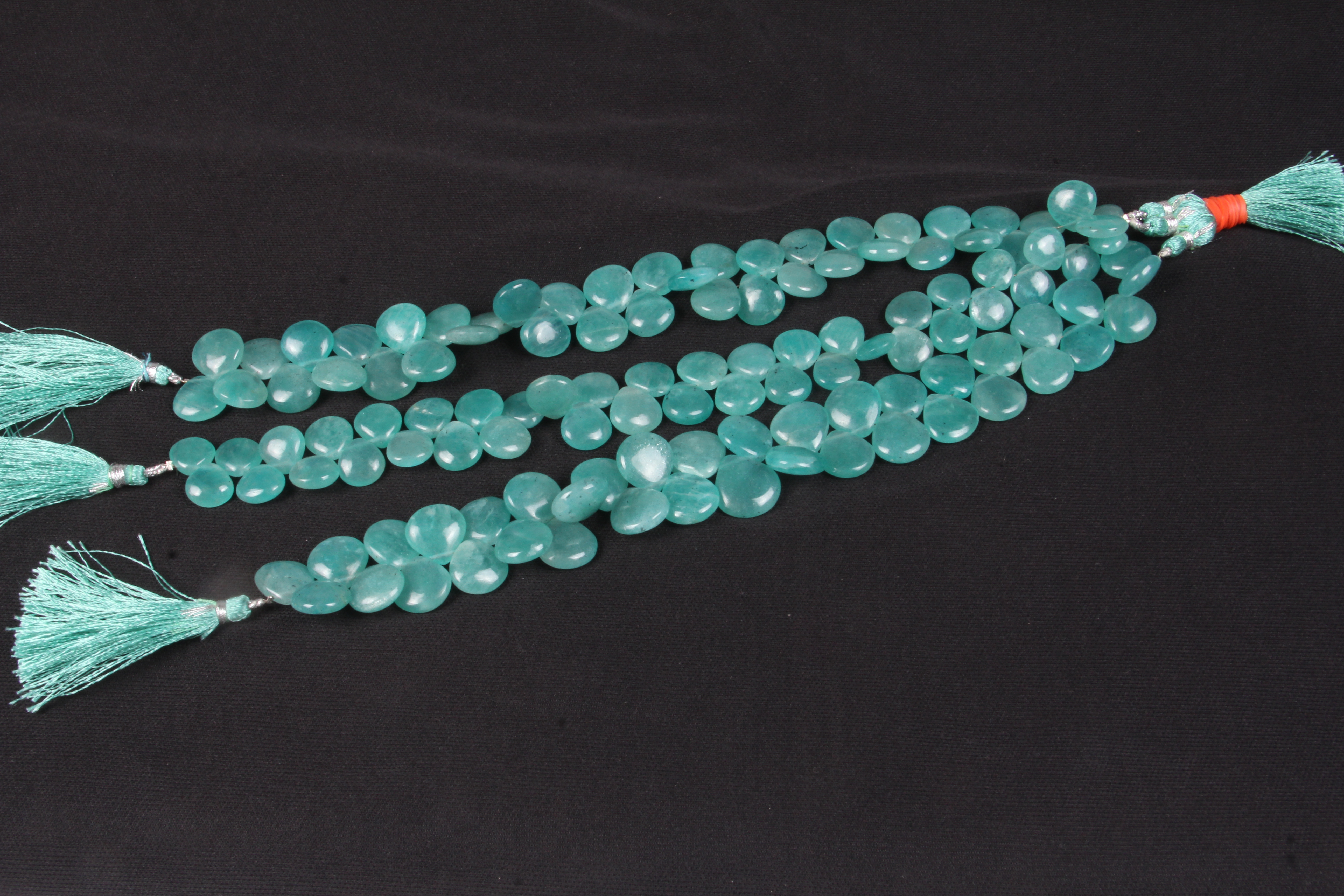 Amazonite Heart Layout Beads