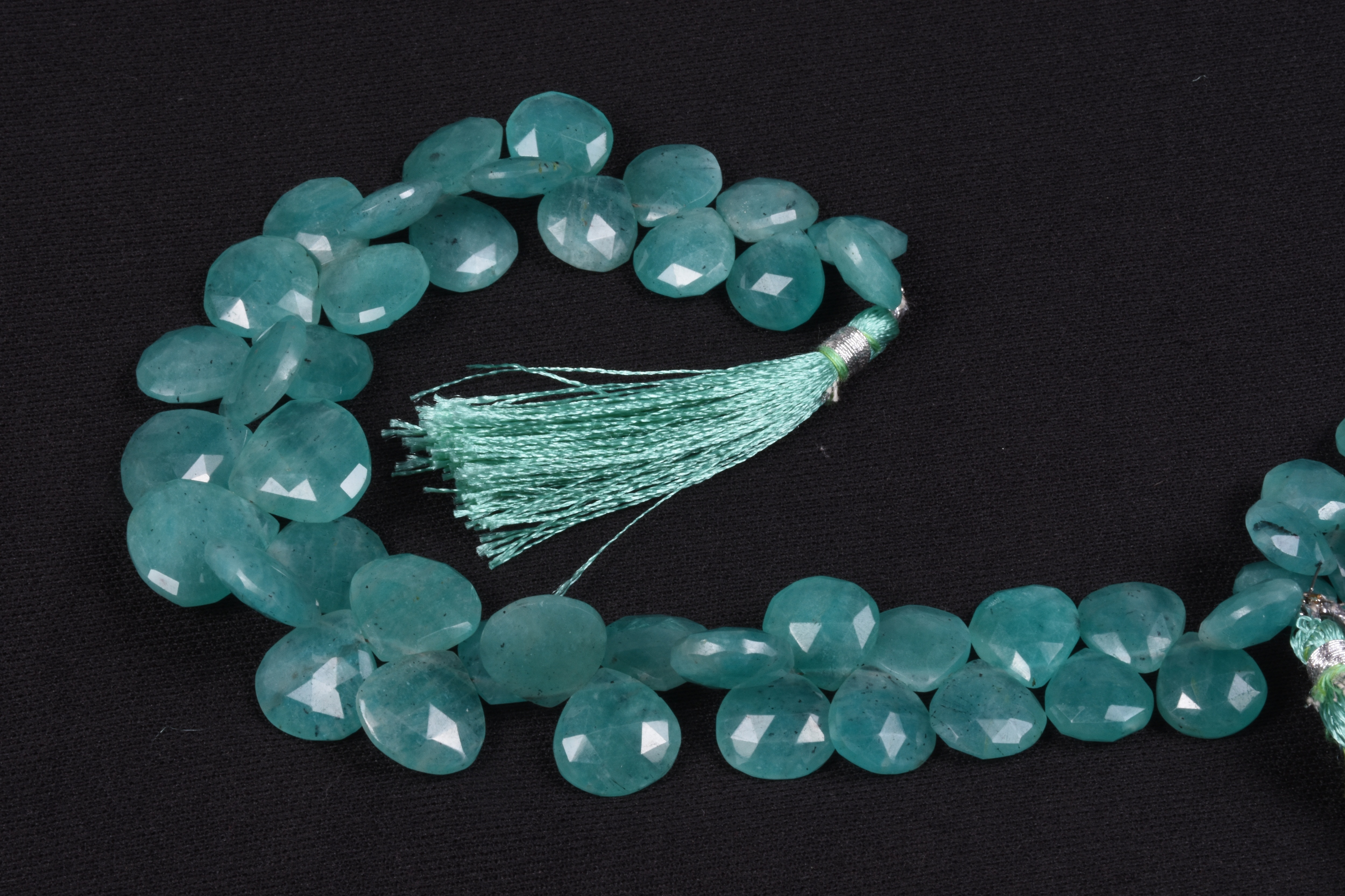 Amazonite Gemstone Heart Beads