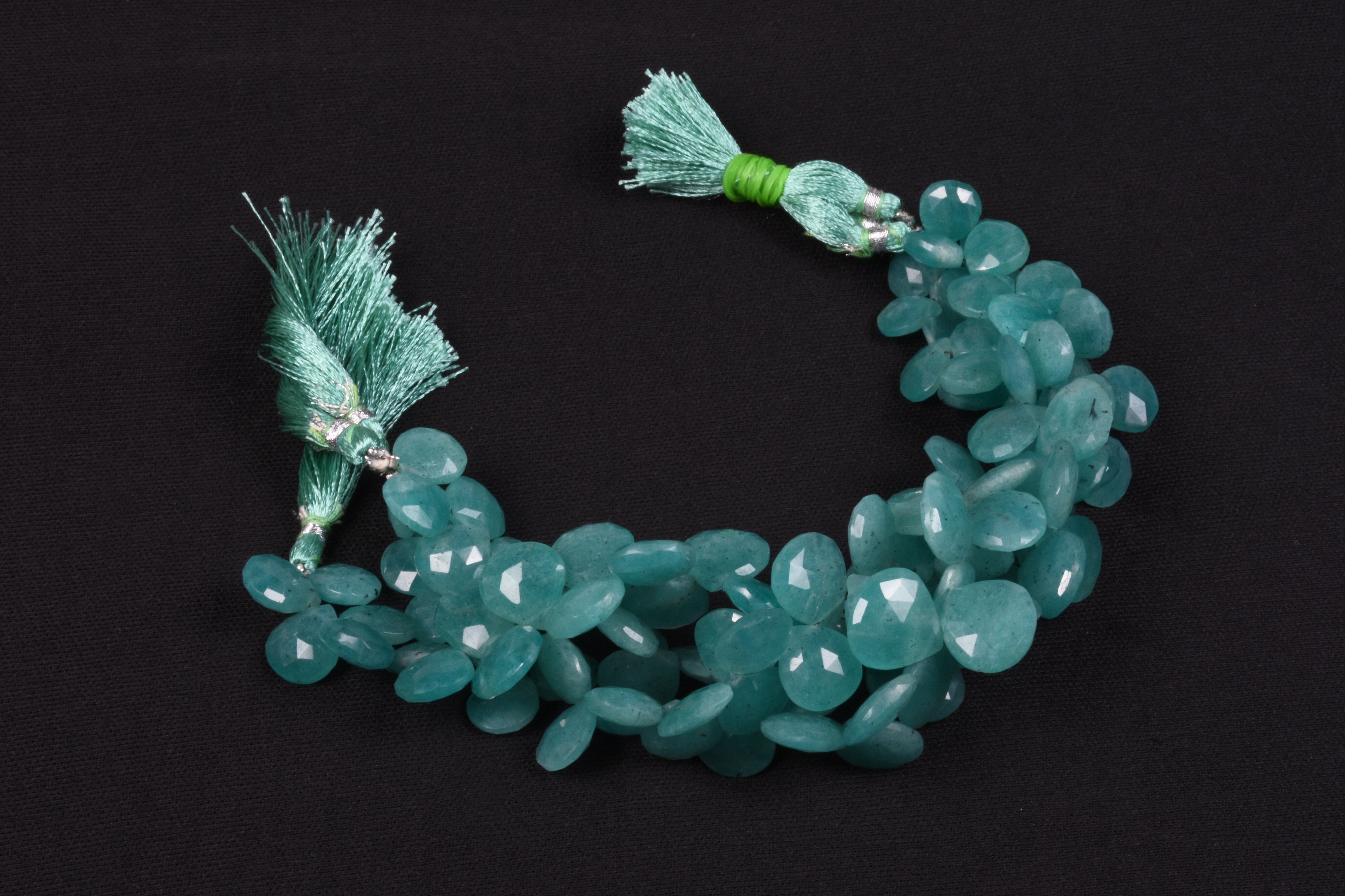 Amazonite Gemstone Heart Beads