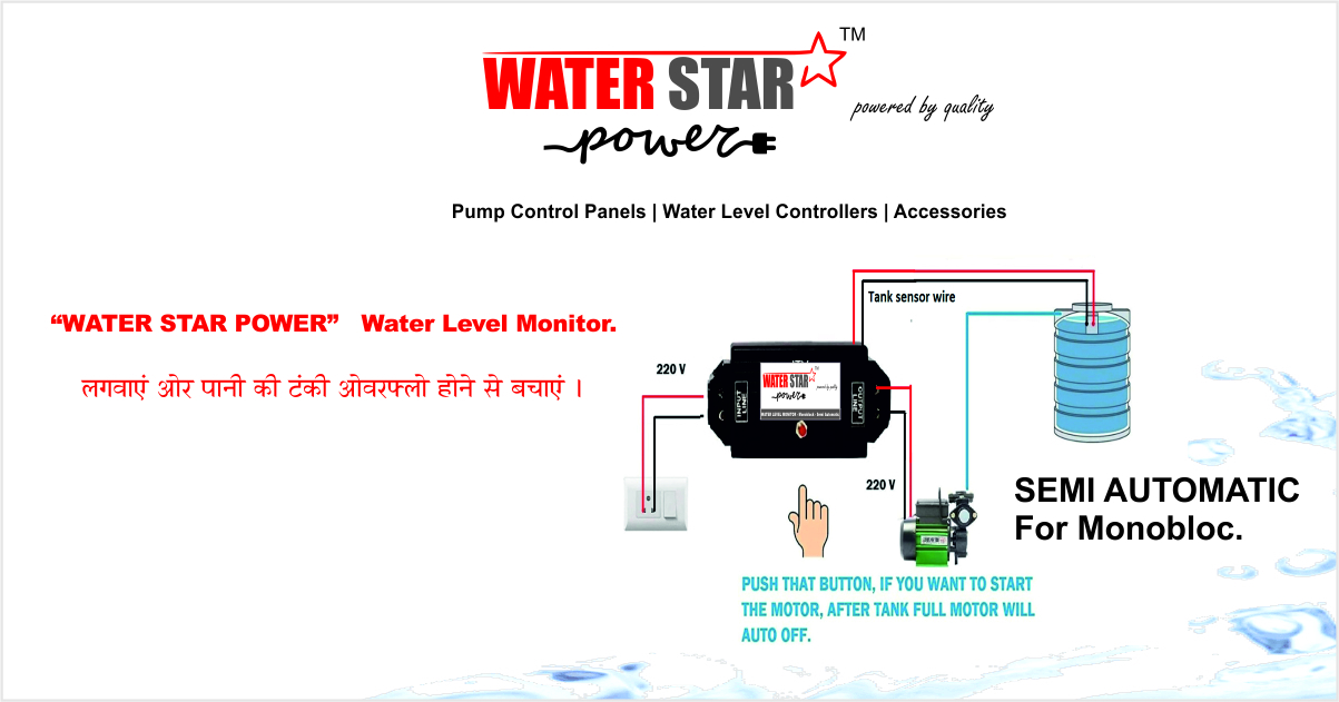 Semi Automatic Water Level Controller - Submersible Warranty: 1 Year Repair Or Replacement *