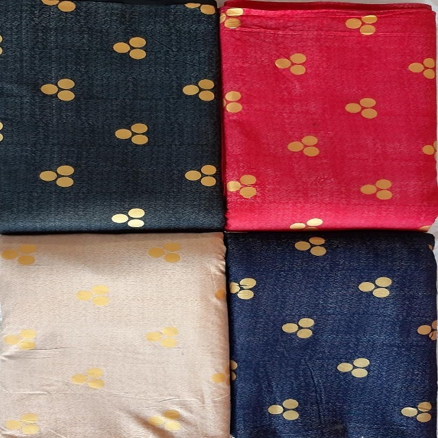 Rayon Gold Print Fabric