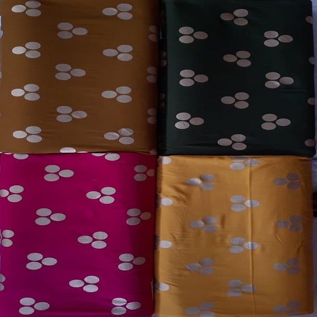 Rayon Gold Print Fabric