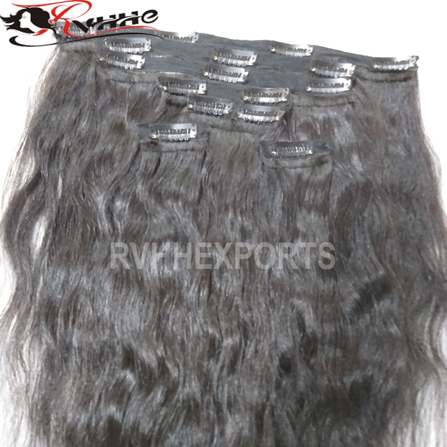 Natural Remy Virgin Clip Hair Extension
