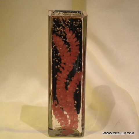 Lumopillar Glass Candle Holder - Finishing: Silver