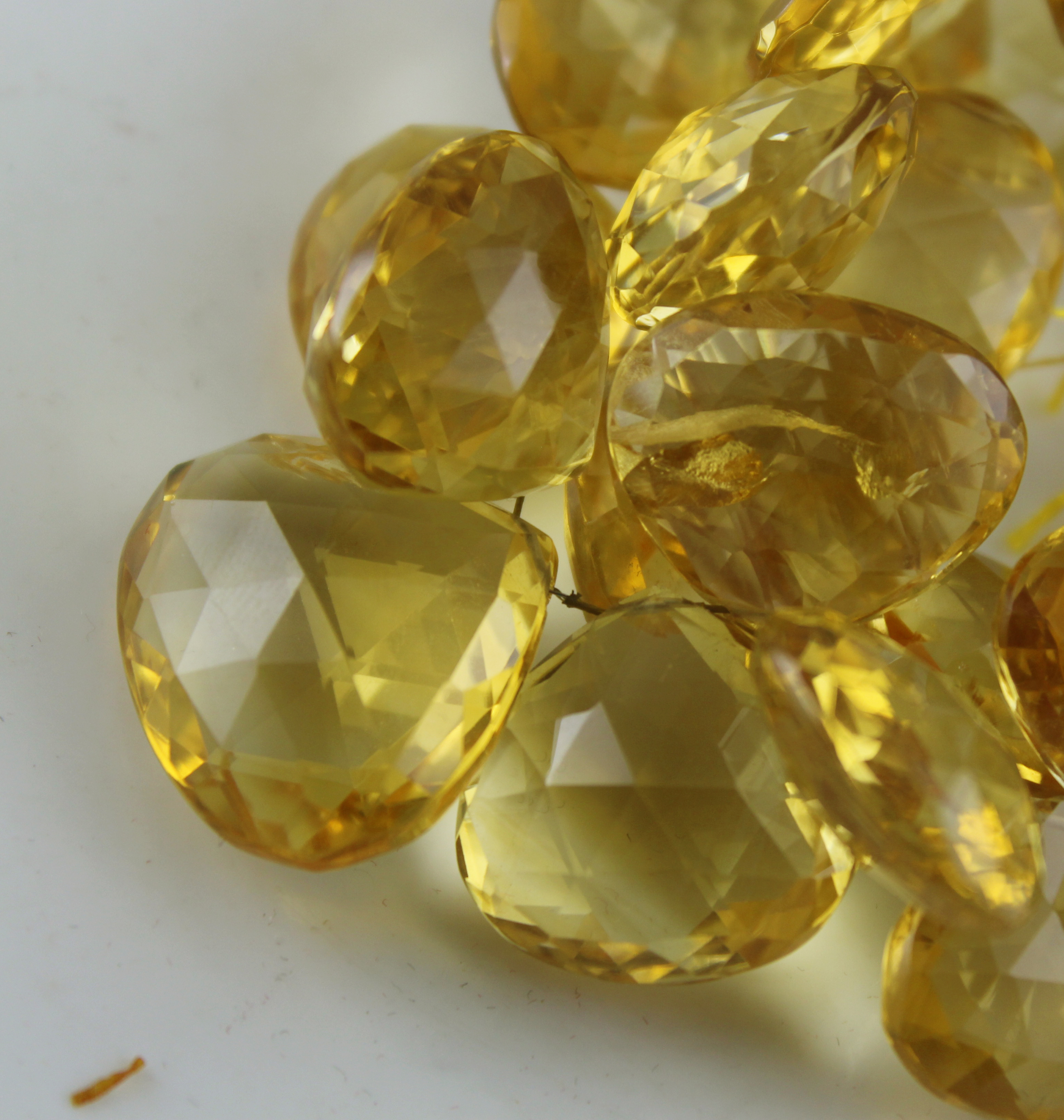 Citrine Heart Beads