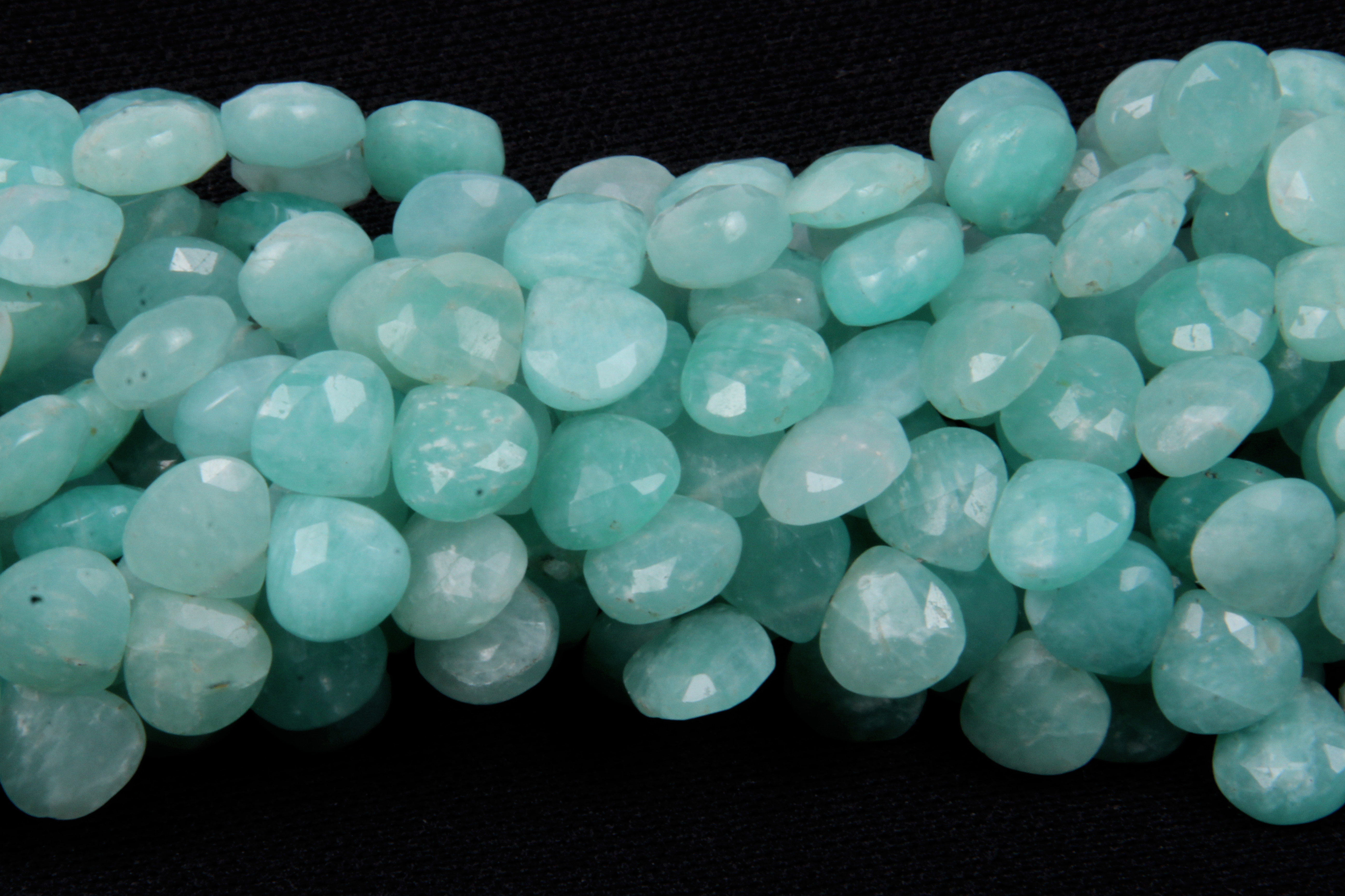 Amazonite Heart Shape Beads