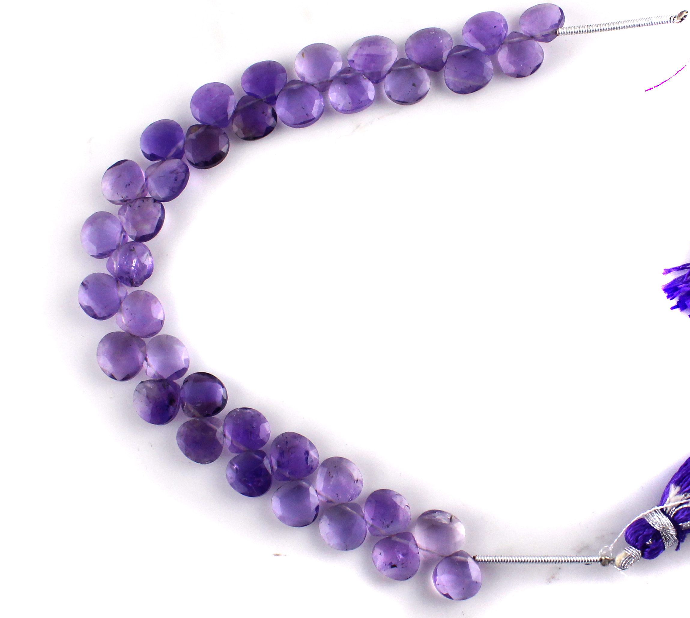 Amethyst Heart Beads