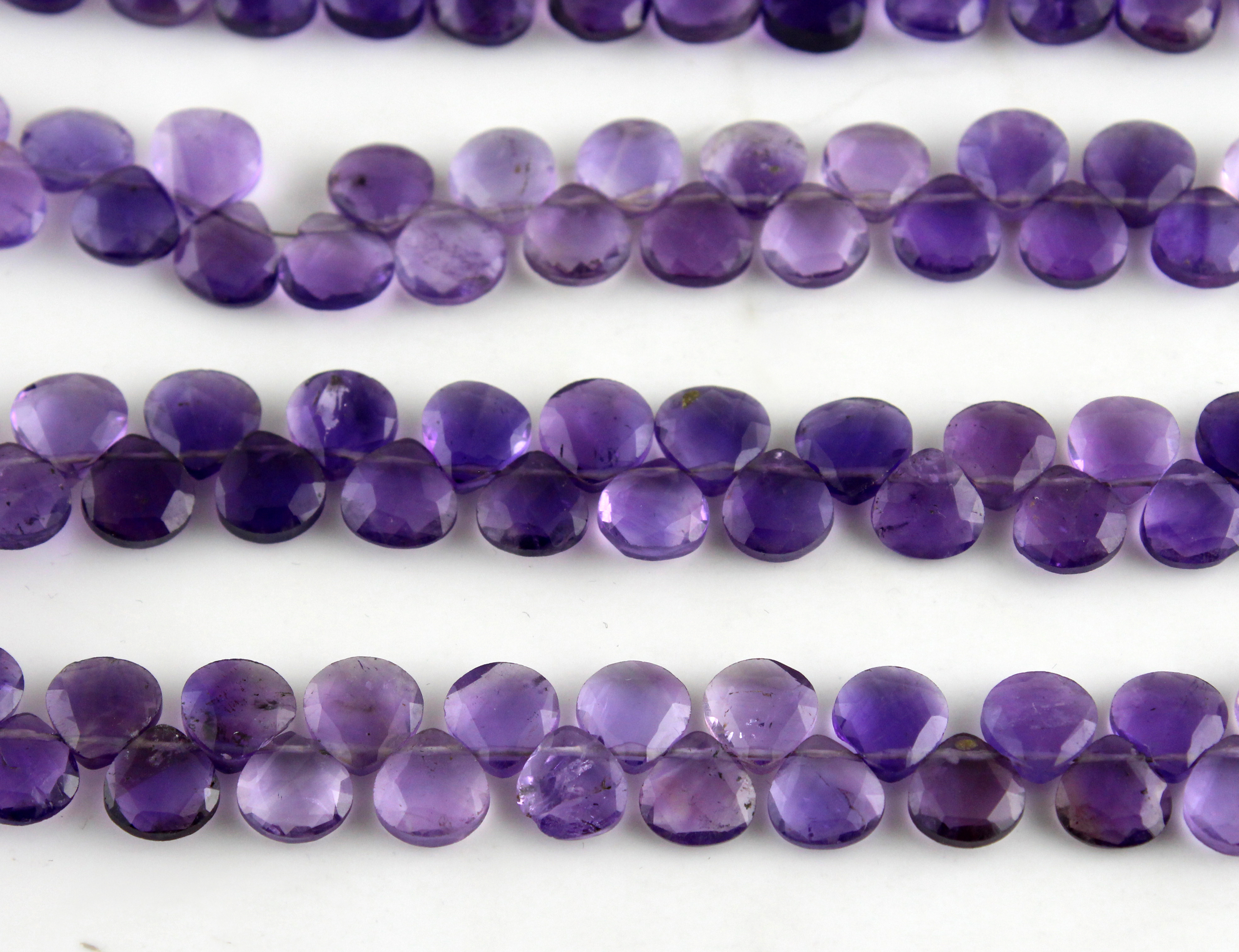 Amethyst Heart Beads