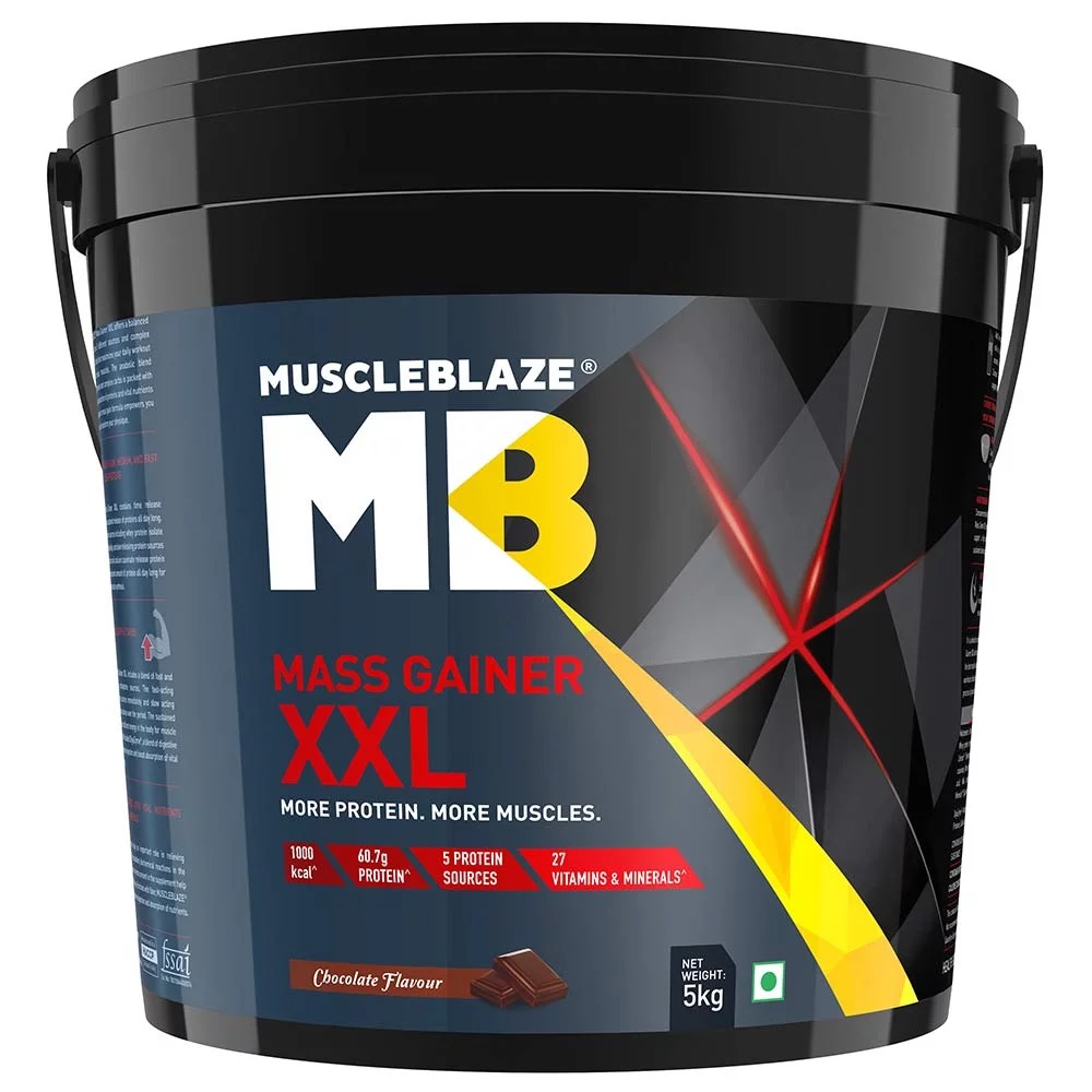 Muscleblaze Mass Gainer Xxl, 11 Lb(5kg) Chocolate Ingredients: Maltodextrin