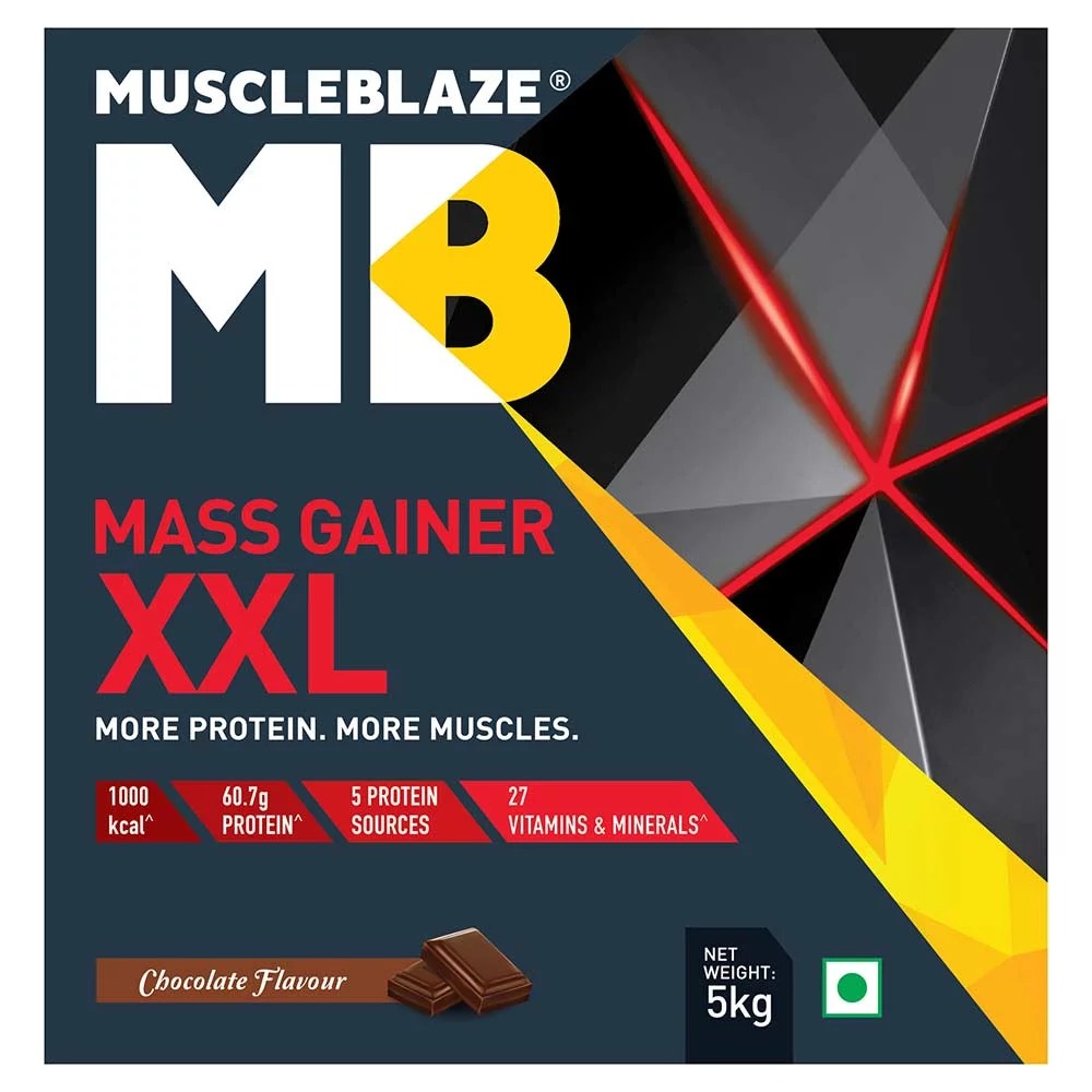 Muscleblaze Mass Gainer Xxl, 11 Lb(5kg) Chocolate Ingredients: Maltodextrin