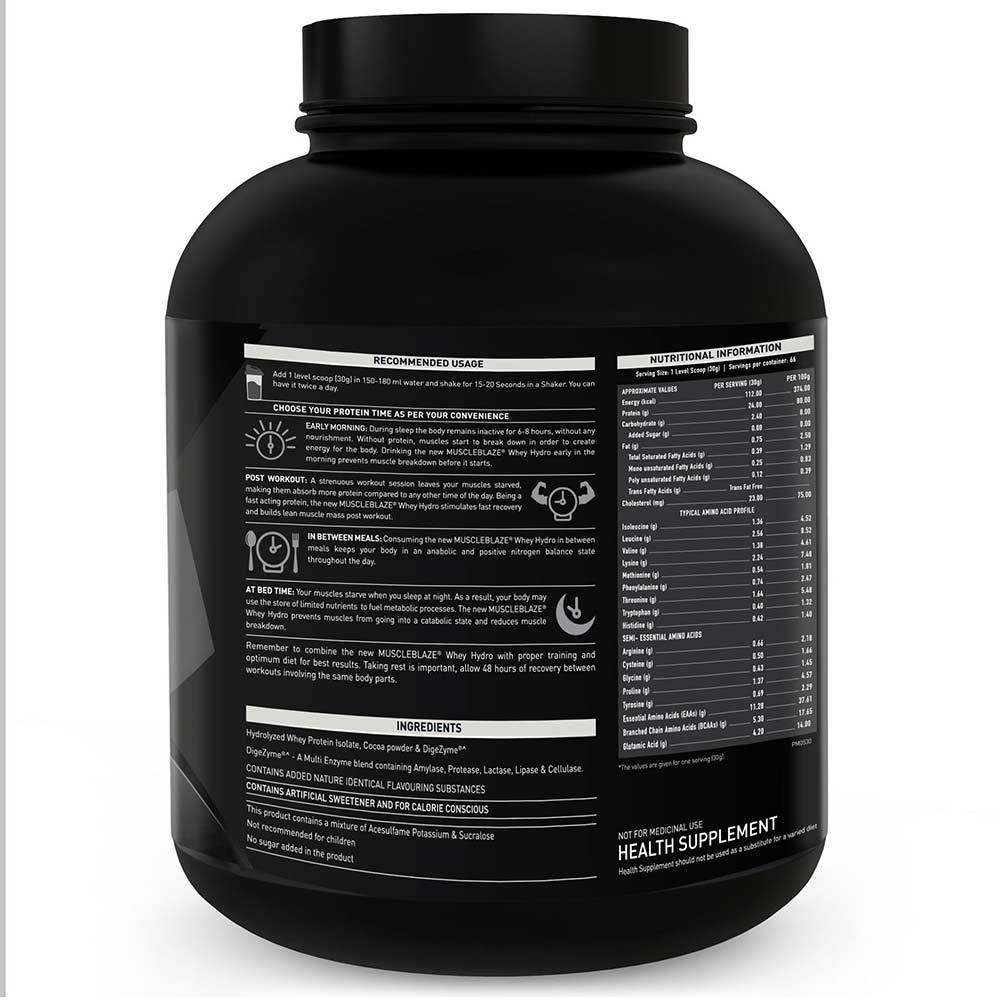 Muscleblaze Whey Hydro 4.4 Lb(2kg) Chocolate