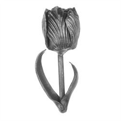 Tulip Door Knocker - Solid Brass, 11x5 Inches | Hand-finished Flower Design, Home Decoration