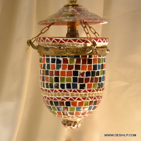 Multi Mosaic Wall Hanging - Glass & Metal, 6x12 - 6x14 Inch, Multicolor Finish | Traditional Polished Design, Handmade Elegance For Indoor & Outdoor Decor