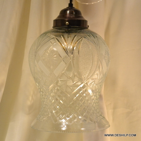 Transparent Hand Cutting Glass Wall Hanging