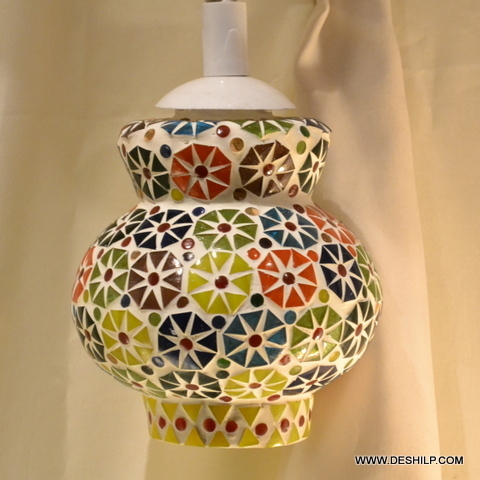 Multicolor Multi Mosaic Wall Hanging Decor Lamp