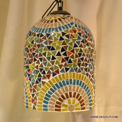 Splendid Multi Mosaic Design Wall Hanging - Glass & Metal, 5x10 - 7x12 Inch, Multicolor Finish, 100% Handmade Craftsmanship, Modern Art Pattern, Polished Surface, Ideal For Indoor & Outdoor Decor, Rustic Elegance