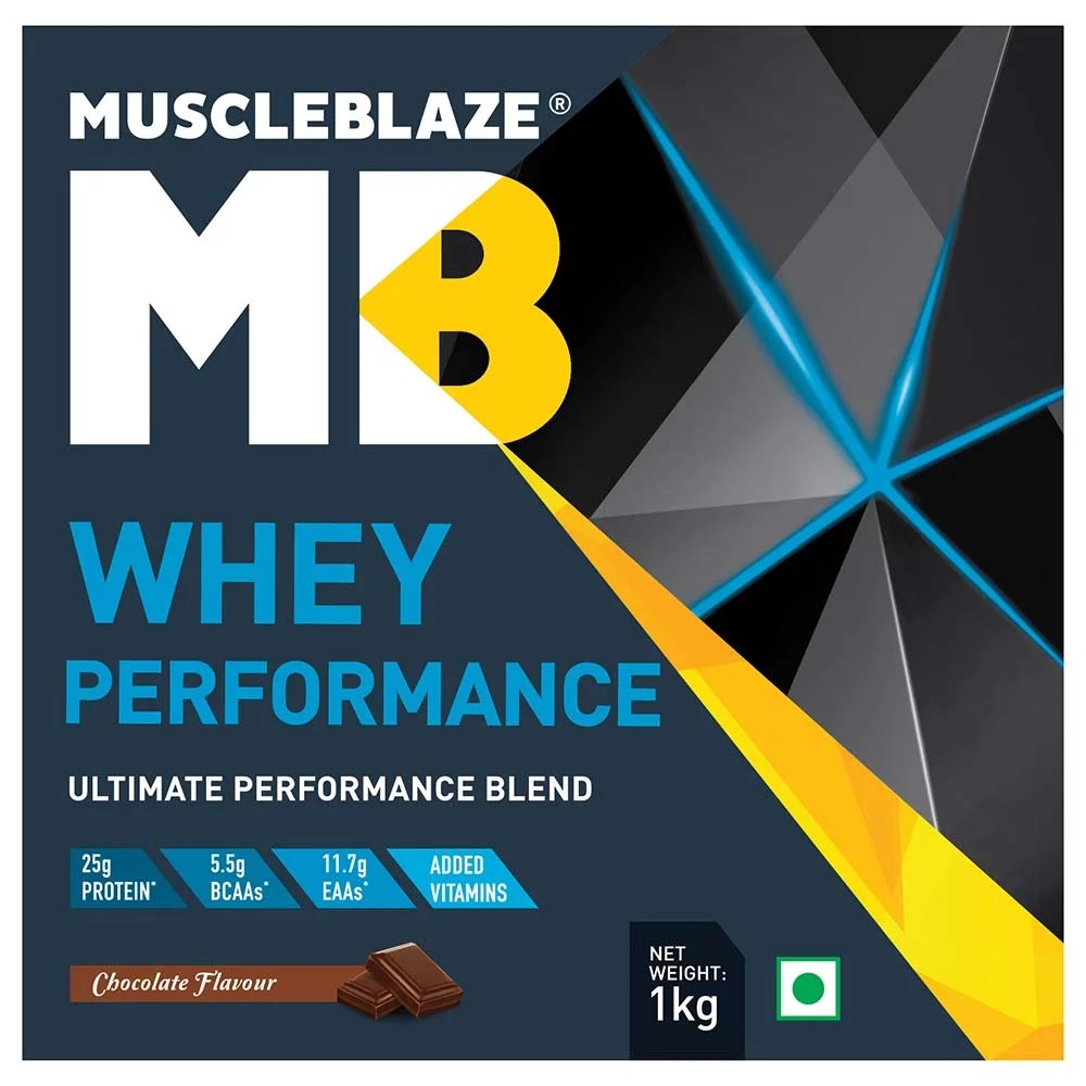 Muscleblaze Whey Performance (70%) Protein, 2.2 Lb (1kg)chocolate