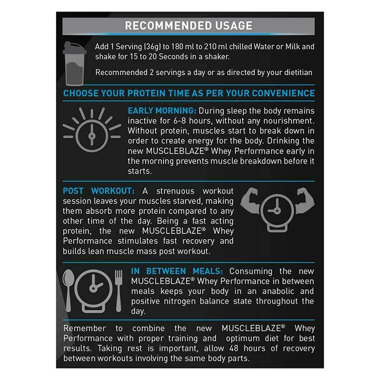 Muscleblaze Whey Performance - 2.2 Lb (1kg) Cafe Mocha | 25.20g Pure Whey Protein, 11.75g Eaas, 5.51g Bcaas, 13 Essential Vitamins, Zero Added Sugar, Digestive Enzymes