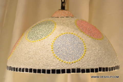 Multicolor Three Color Glass Mosaic Wall Lamp