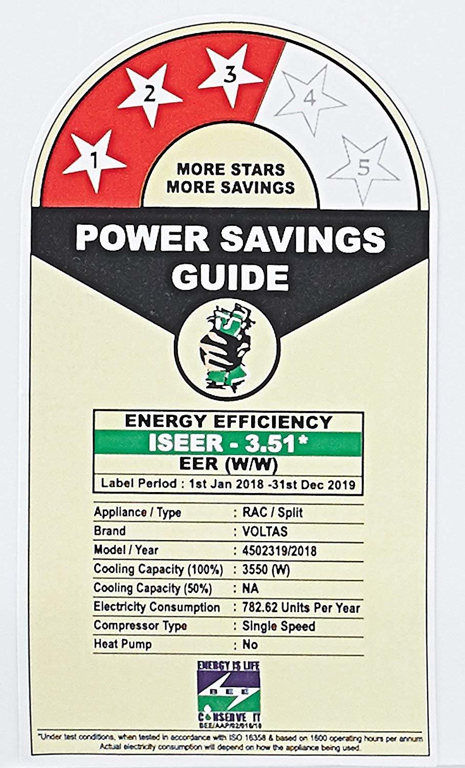 Voltas Split Ac 1 Ton 3 Star