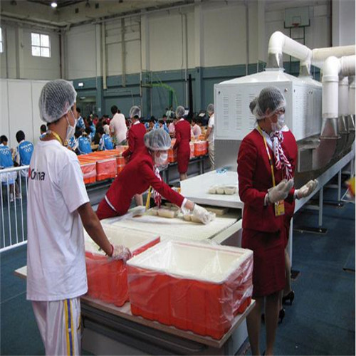 Continuous Microwave Ready Meal Heating Machine