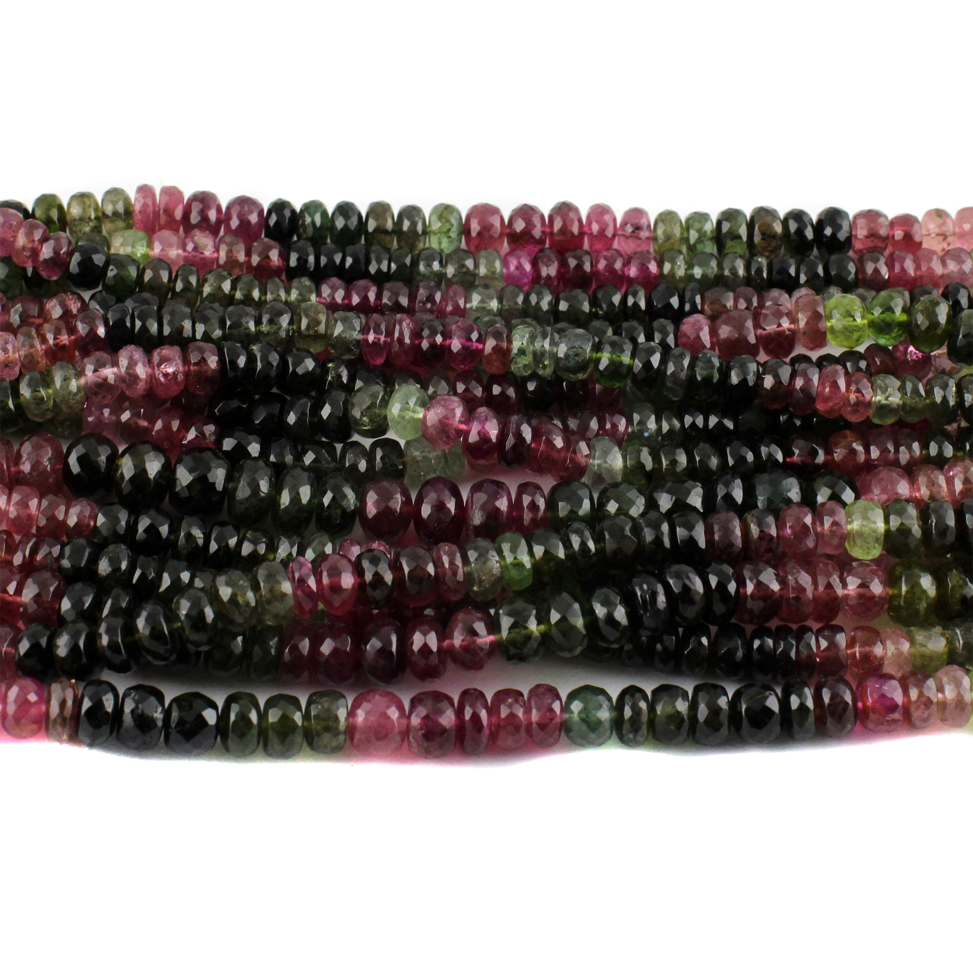 Multi Tourmaline Roundel Beads