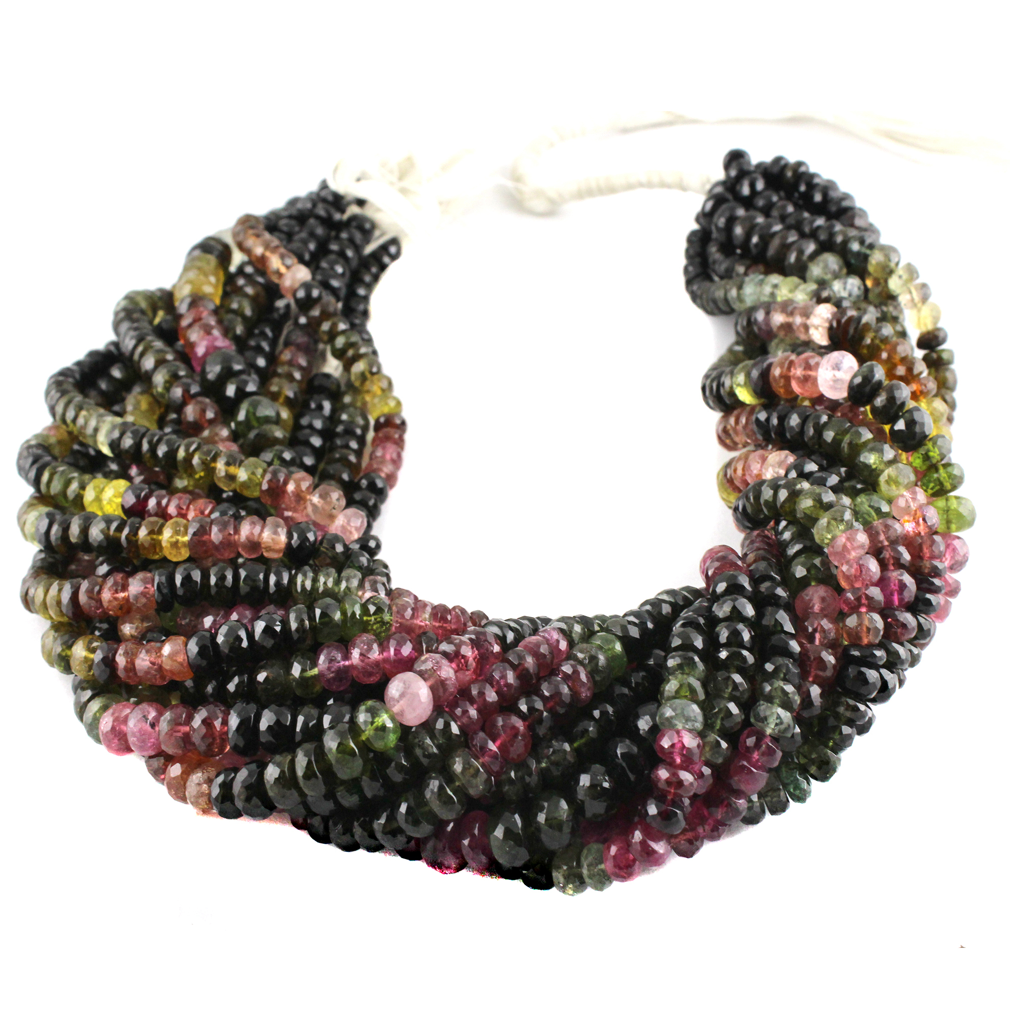 Multi Tourmaline Roundel Beads