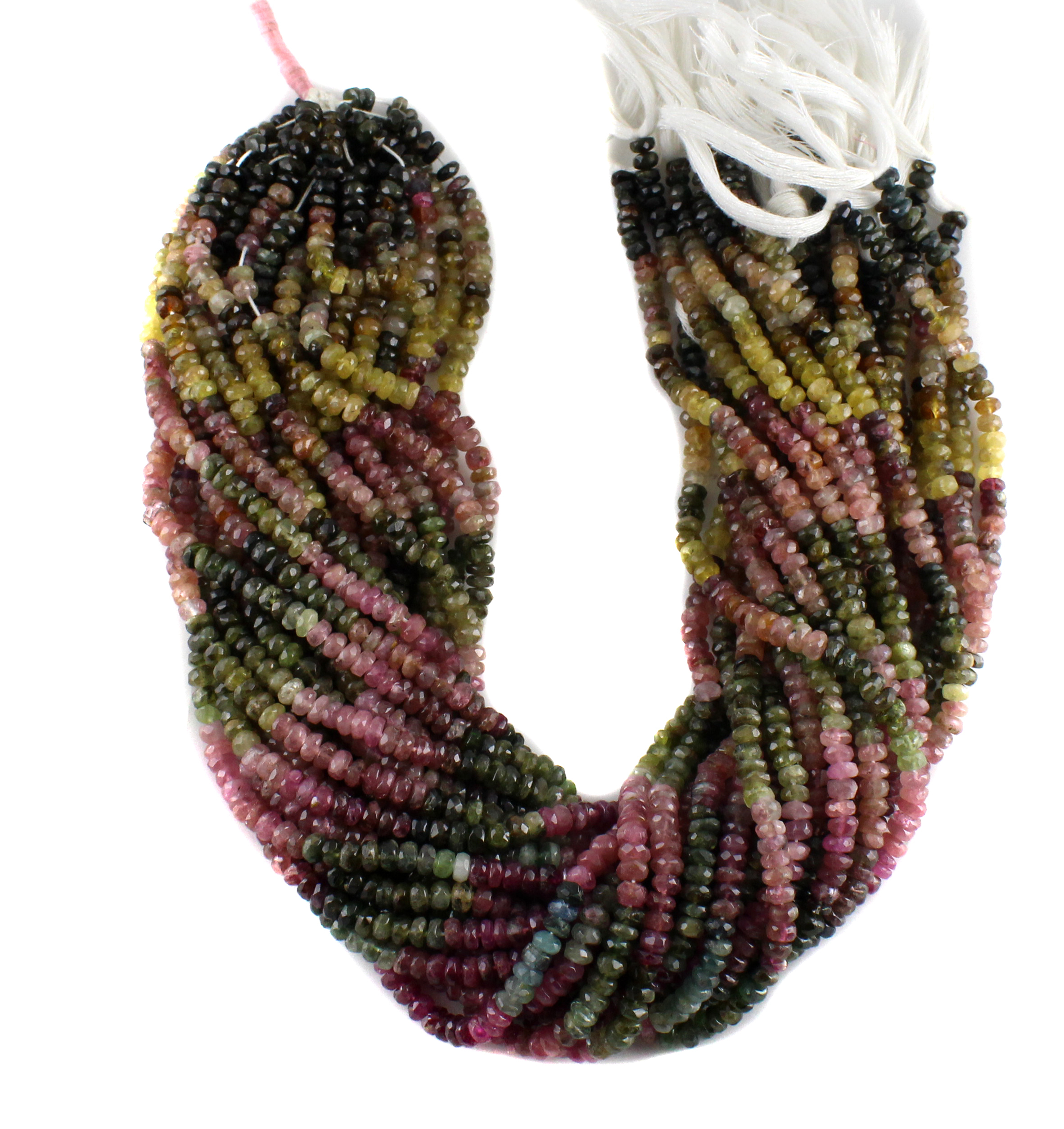 Multi Tourmaline Faceted Beads