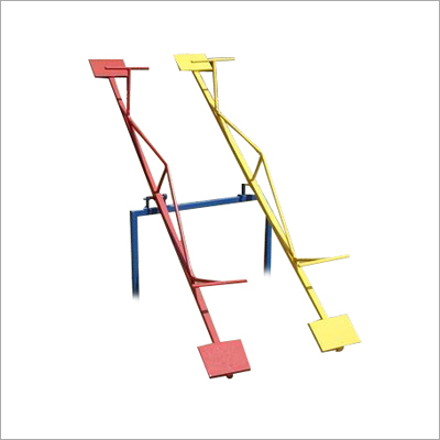 Double See Saw - Durable Material, Accommodates 4 Kids, Blue Pole, Red and Yellow Design | Ideal for Lawns, Parks and Play Areas