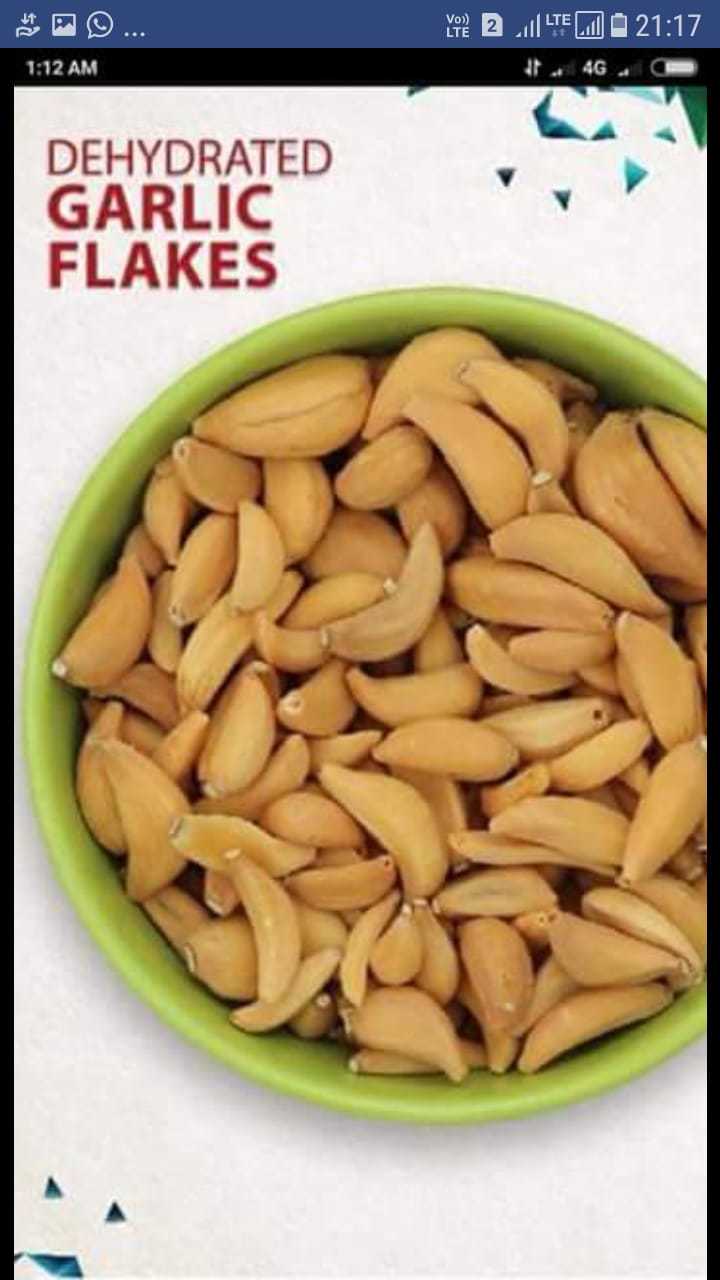 Dried Garlic Flakes - A Grade Dehydrated Garlic Cloves, 2-year Shelf Life, Dried Vegetables, Normal Taste, Food Dehydrated Process