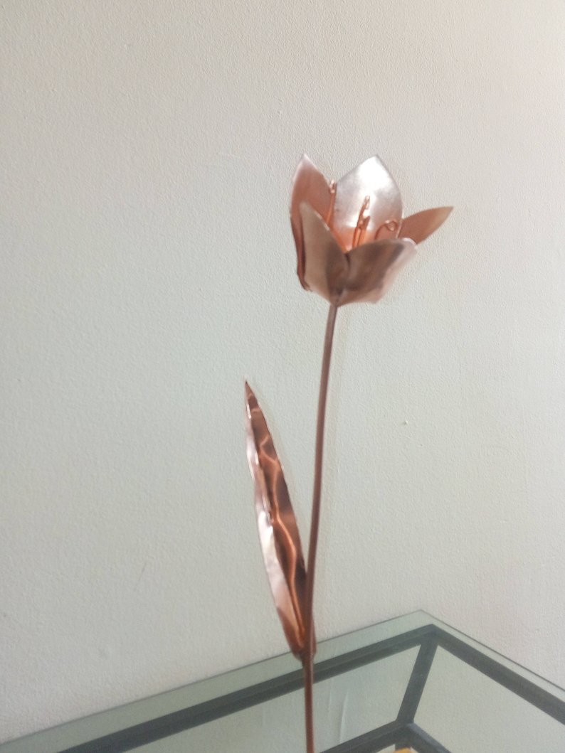 Flower Rose Copper Tulip 39 Cm Tall