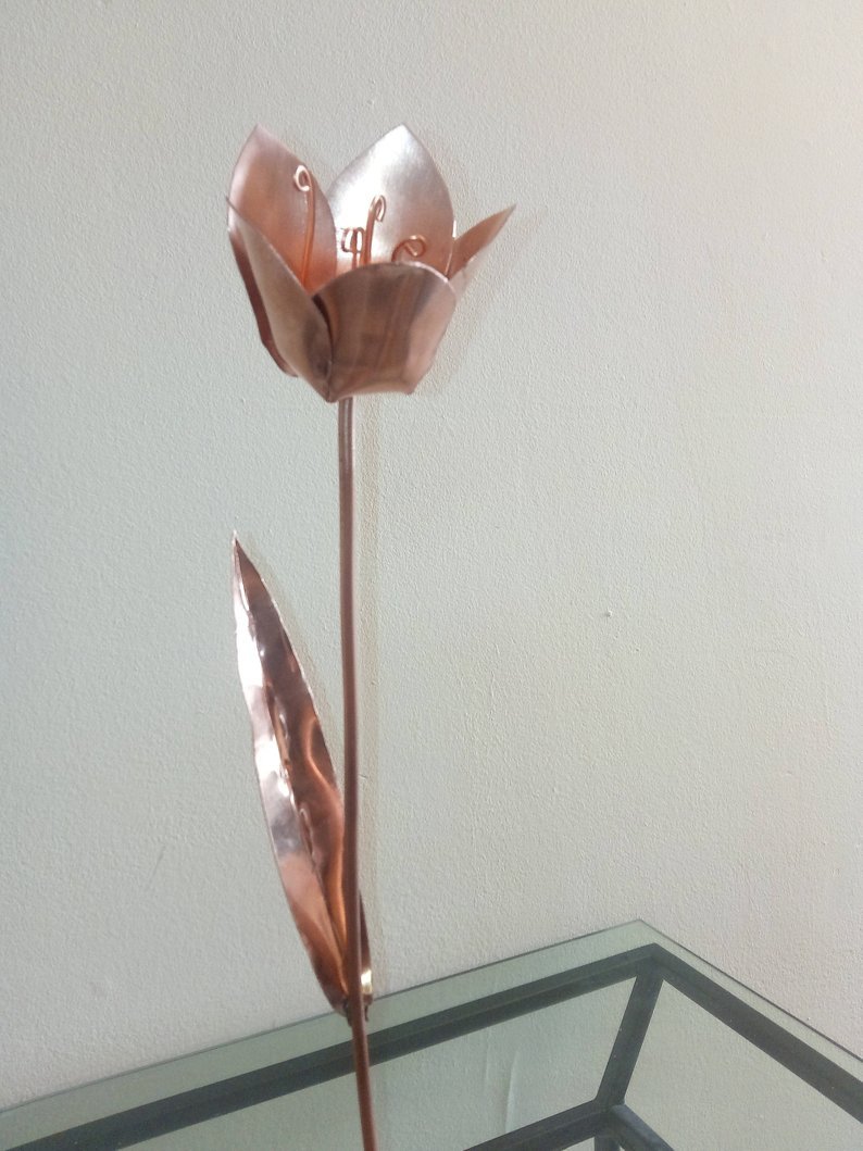 Flower Rose Copper Tulip 39 Cm Tall
