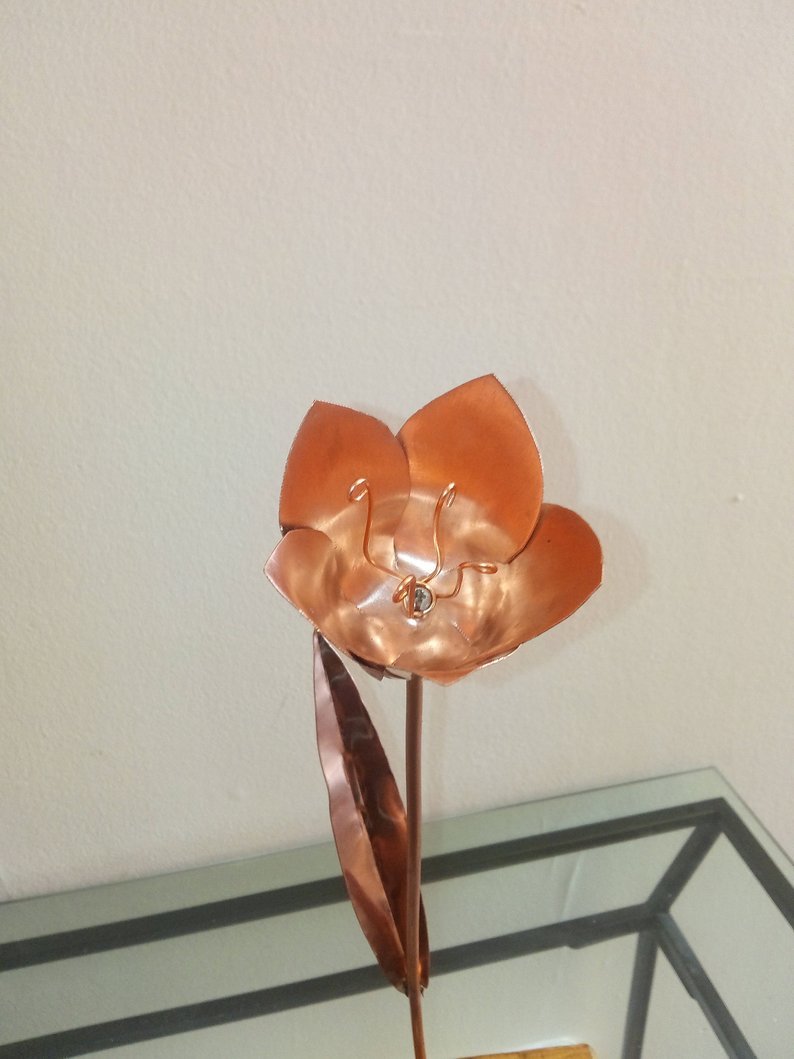 Flower Rose Copper Tulip 39 Cm Tall