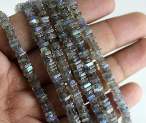 लैब्राडोराइट चौकी बीड्स