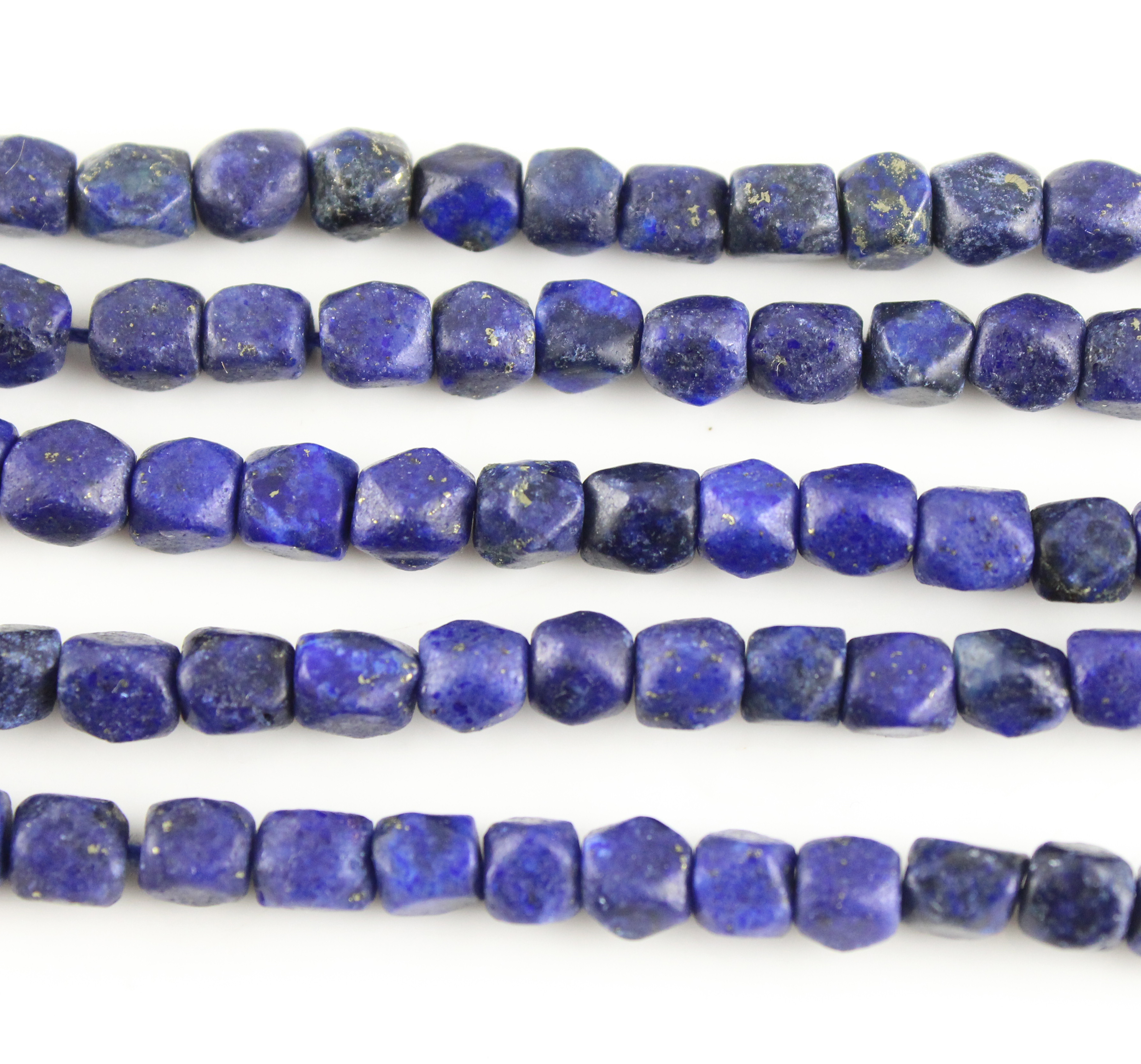 Lapis Lazuli Box Beads - Lapis Lazuli 6-8mm, Dark Blue | Natural Stone, Square Shape, Durable, Elegant Design