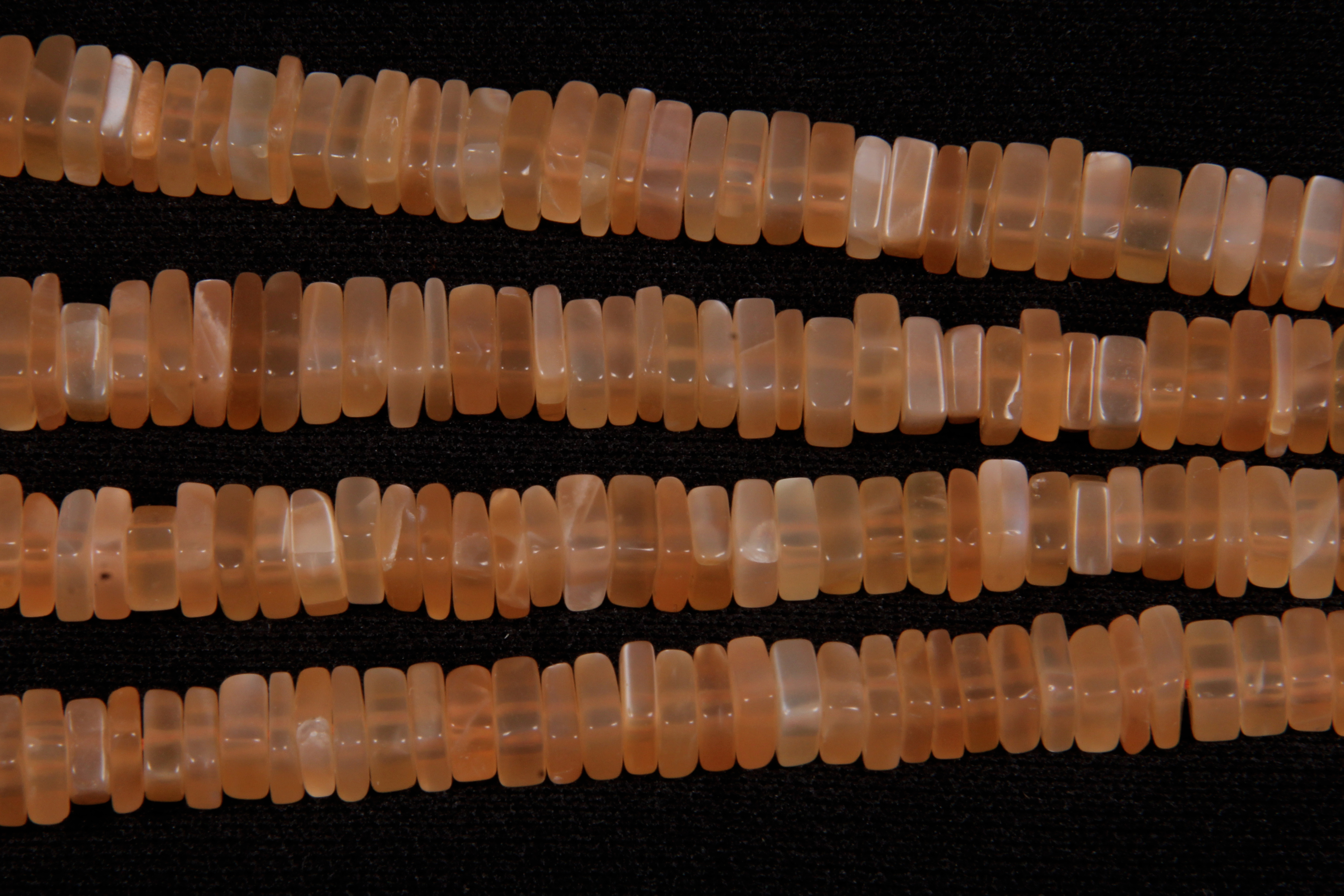 Peach Moonstone Square Beads