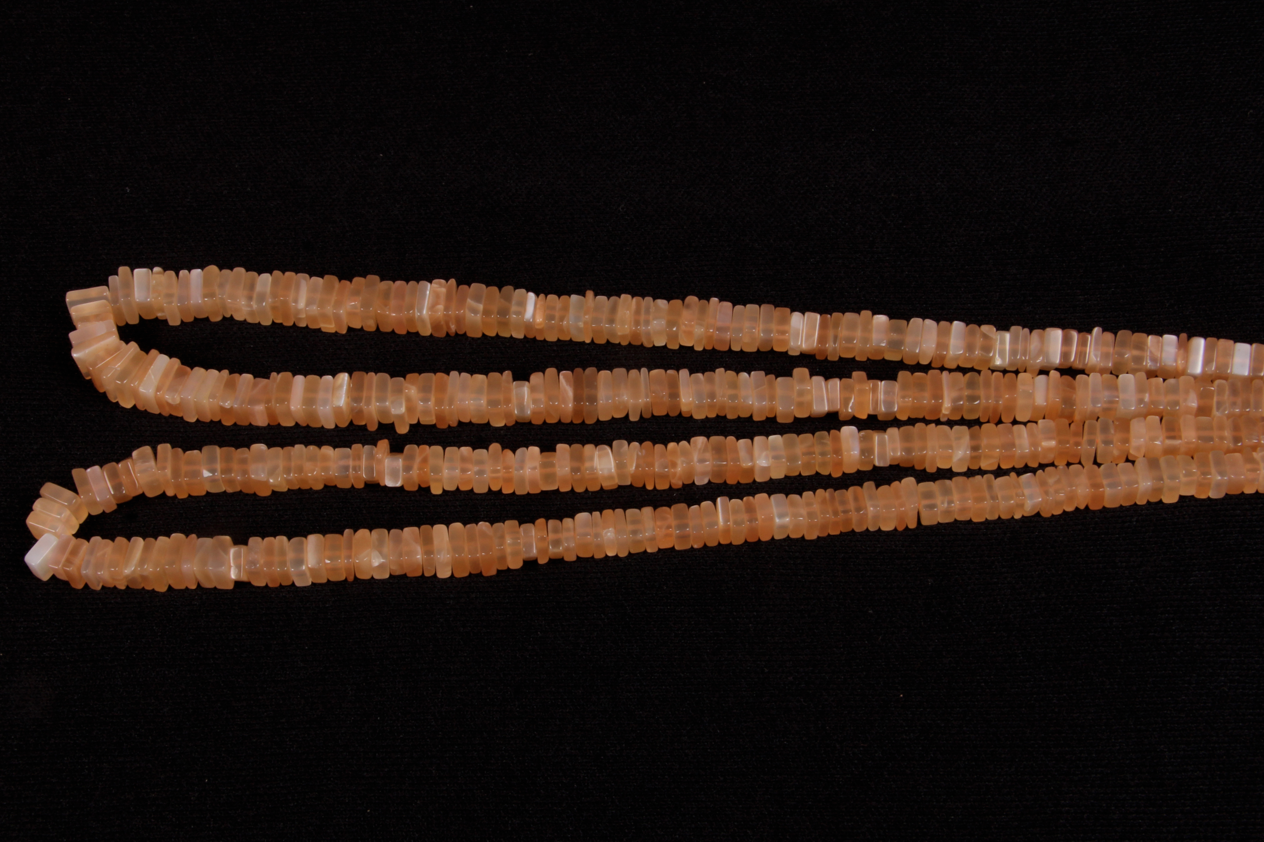 Peach Moonstone Square Beads
