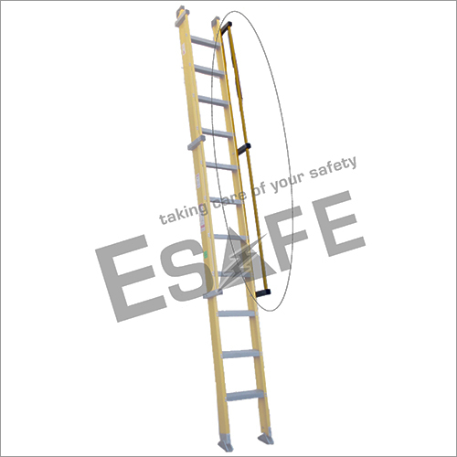 Wall Support Ladder - Fiberglass, 6 Feet Length, Yellow Color | Industrial Grade, E-Safe Brand, Durable Design