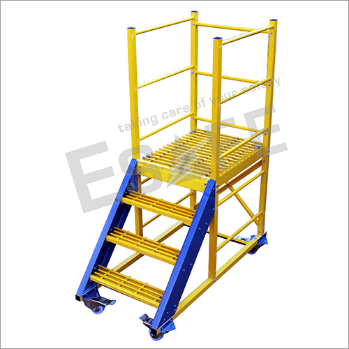 Fibre Glass Heavy Duty Maintenance Trolley Ladder - Size: 2-6 Feet