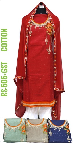 Indian Ladies Cotton Fabric Suit